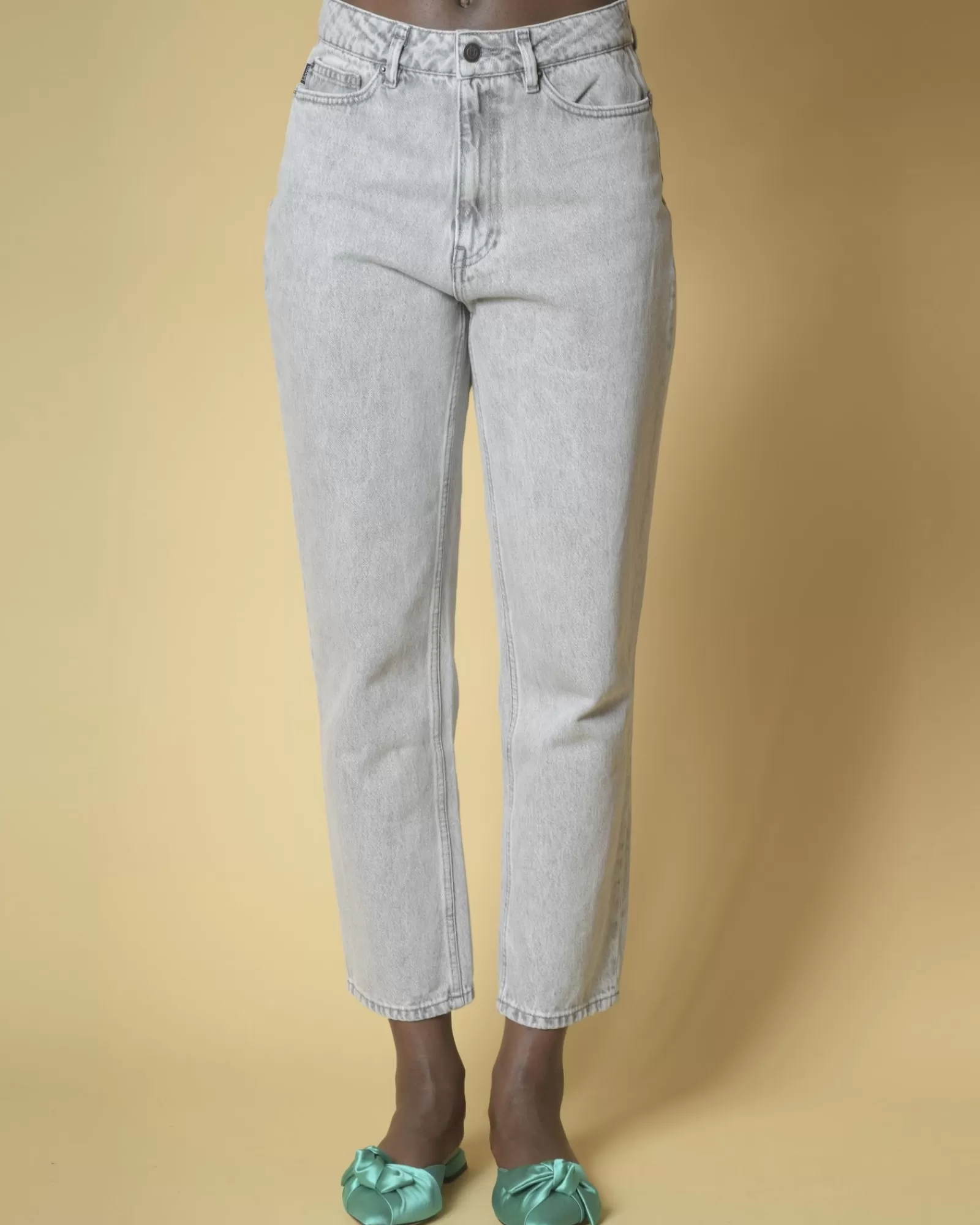 La Piscine Paris Jean fuselé raccourci taille haute Idano Gris Hot