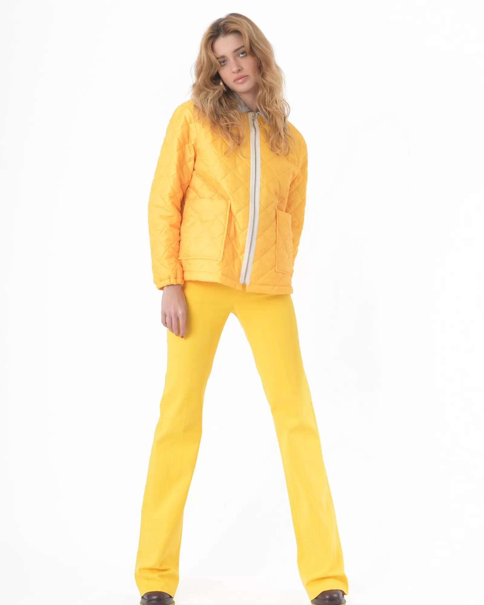 La Piscine Paris Jean évasé taille haute Dsquared2 Jaune New