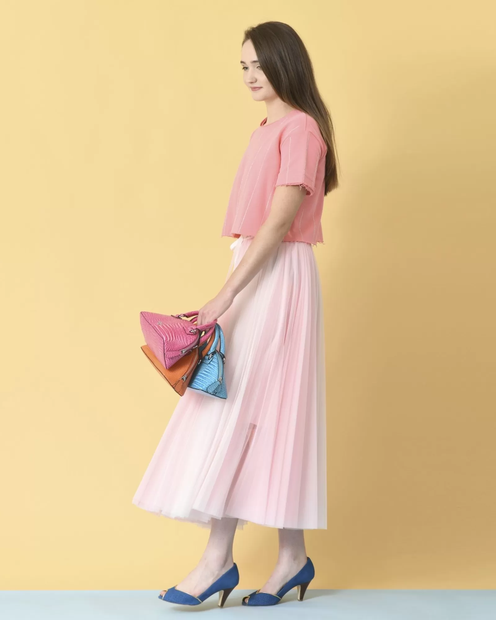 La Piscine Paris Jupe en tulle Edward Achour Rose Sale