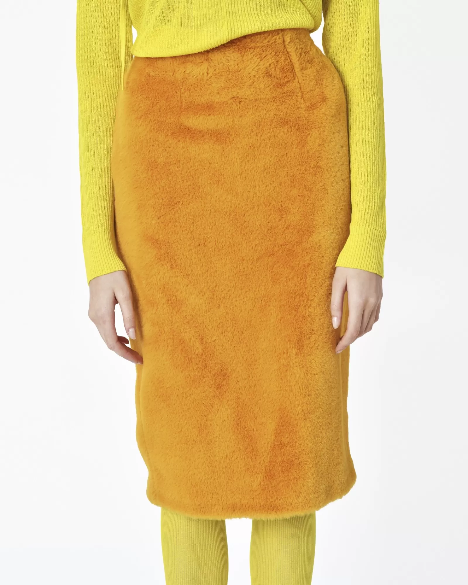 La Piscine Paris Jupe fausse fourrure Oof Wear Orange Sale