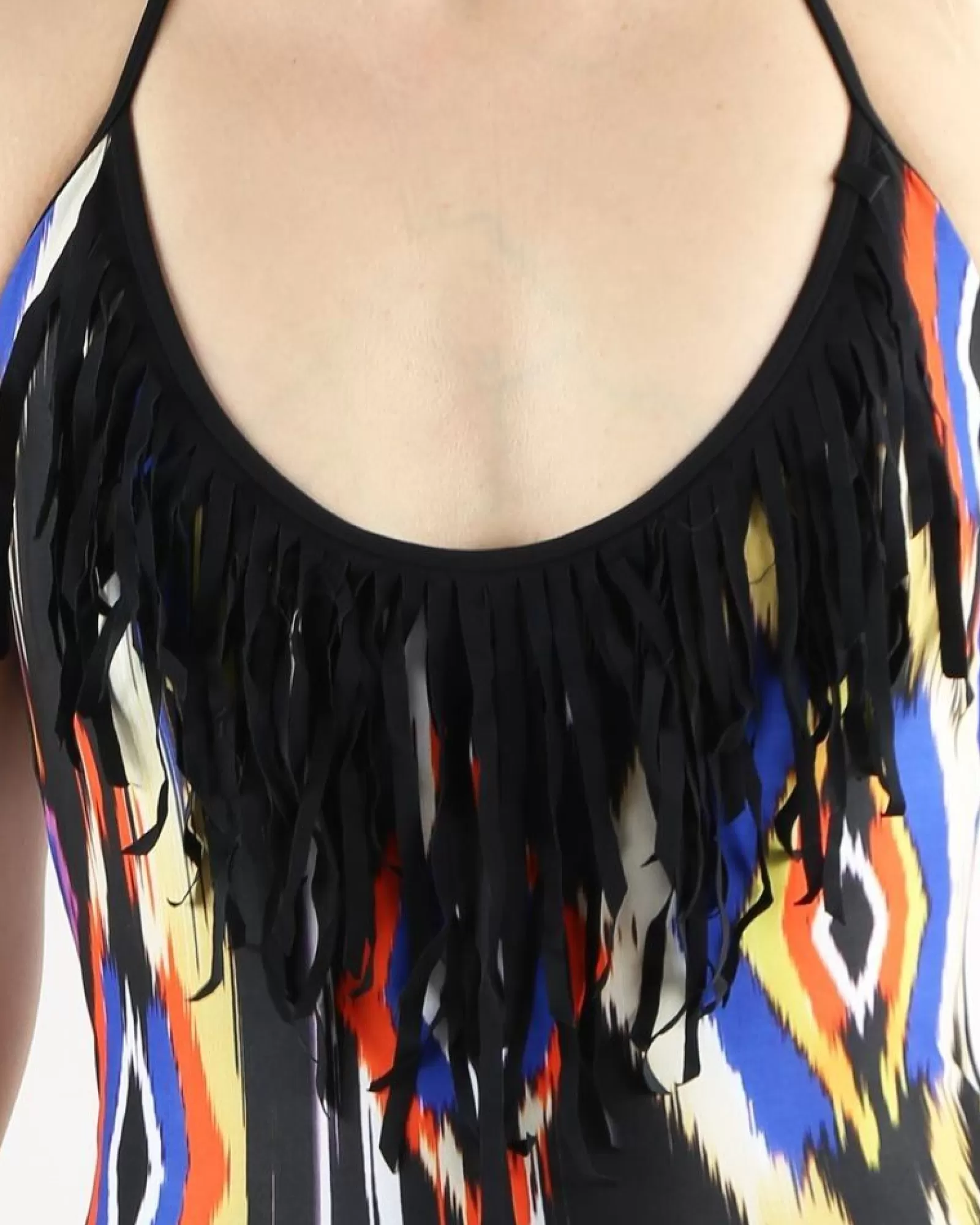 La Piscine Paris Maillot 1 pièce à franges Pamela de Beaumane Noir Shop
