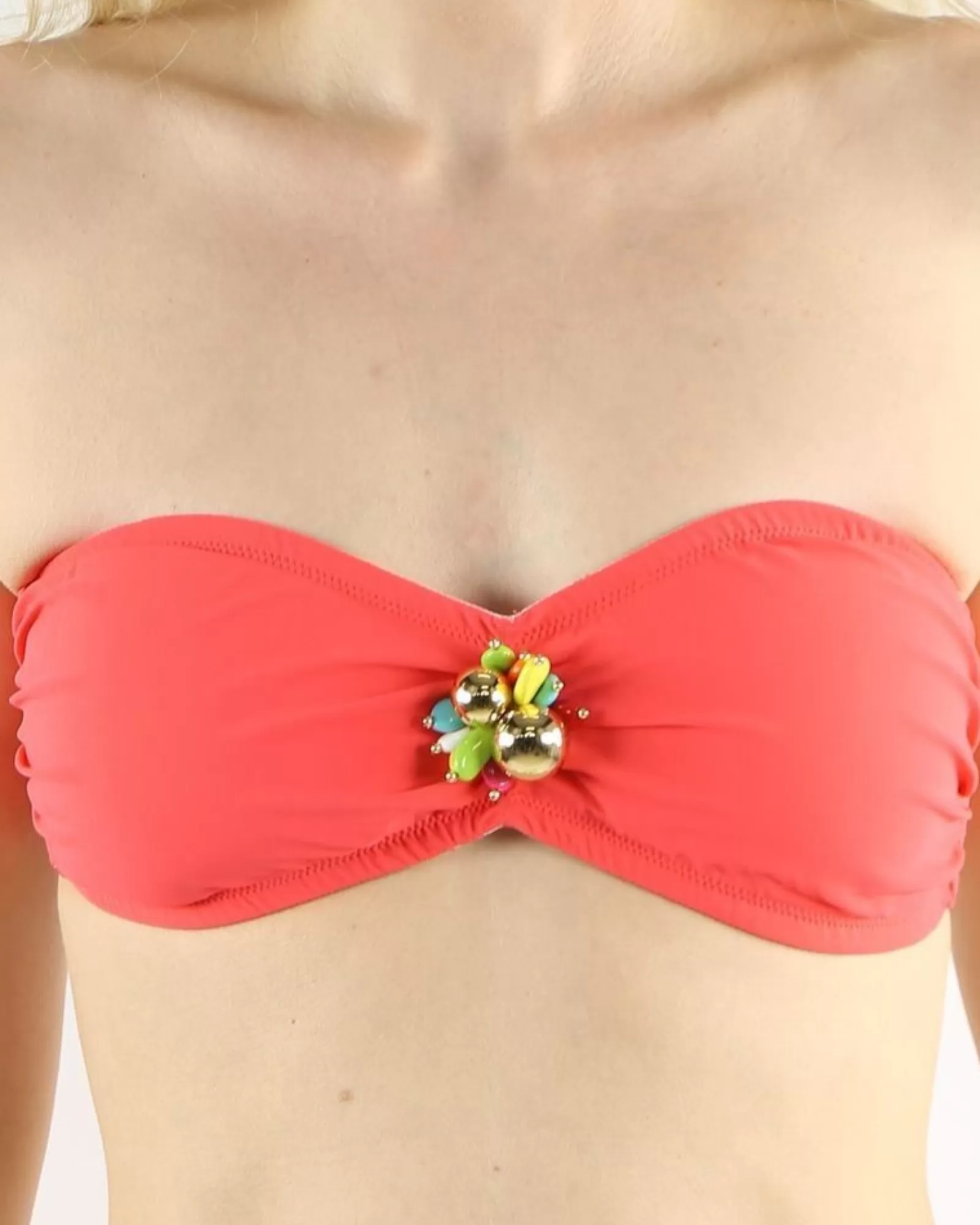 La Piscine Paris Maillot de bain 2 pièces à breloques Pamela de Beaumane Corail Clearance