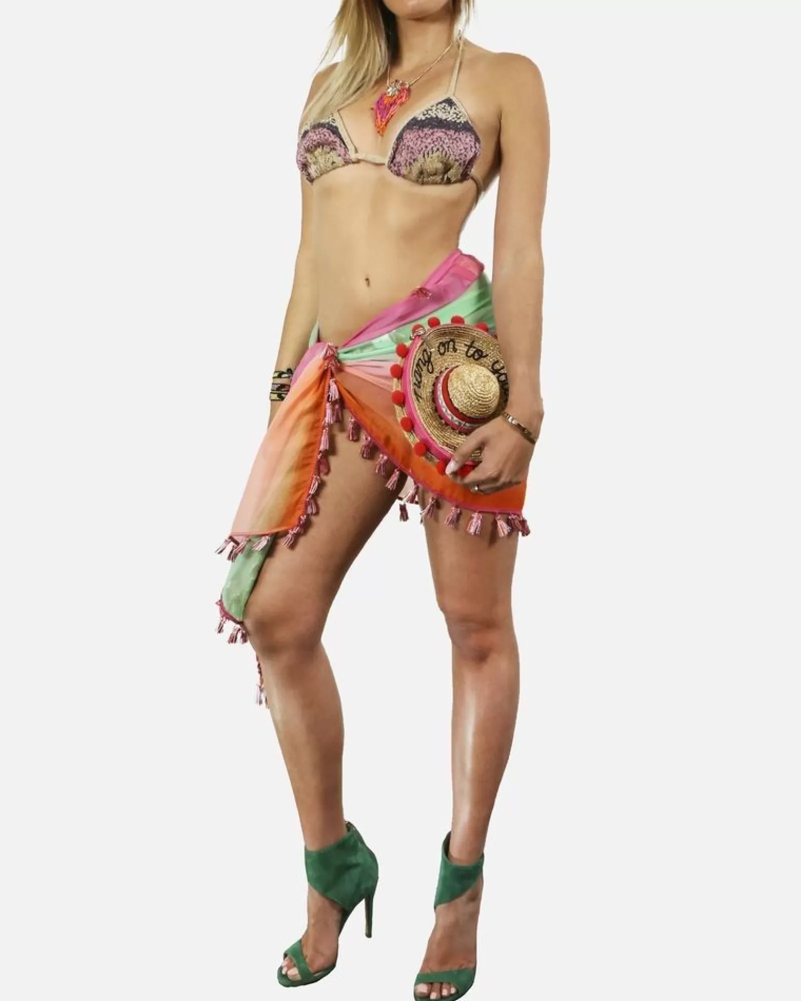La Piscine Paris Maillot de bain en crochet de lurex or & violet Iceberg Doré Best Sale