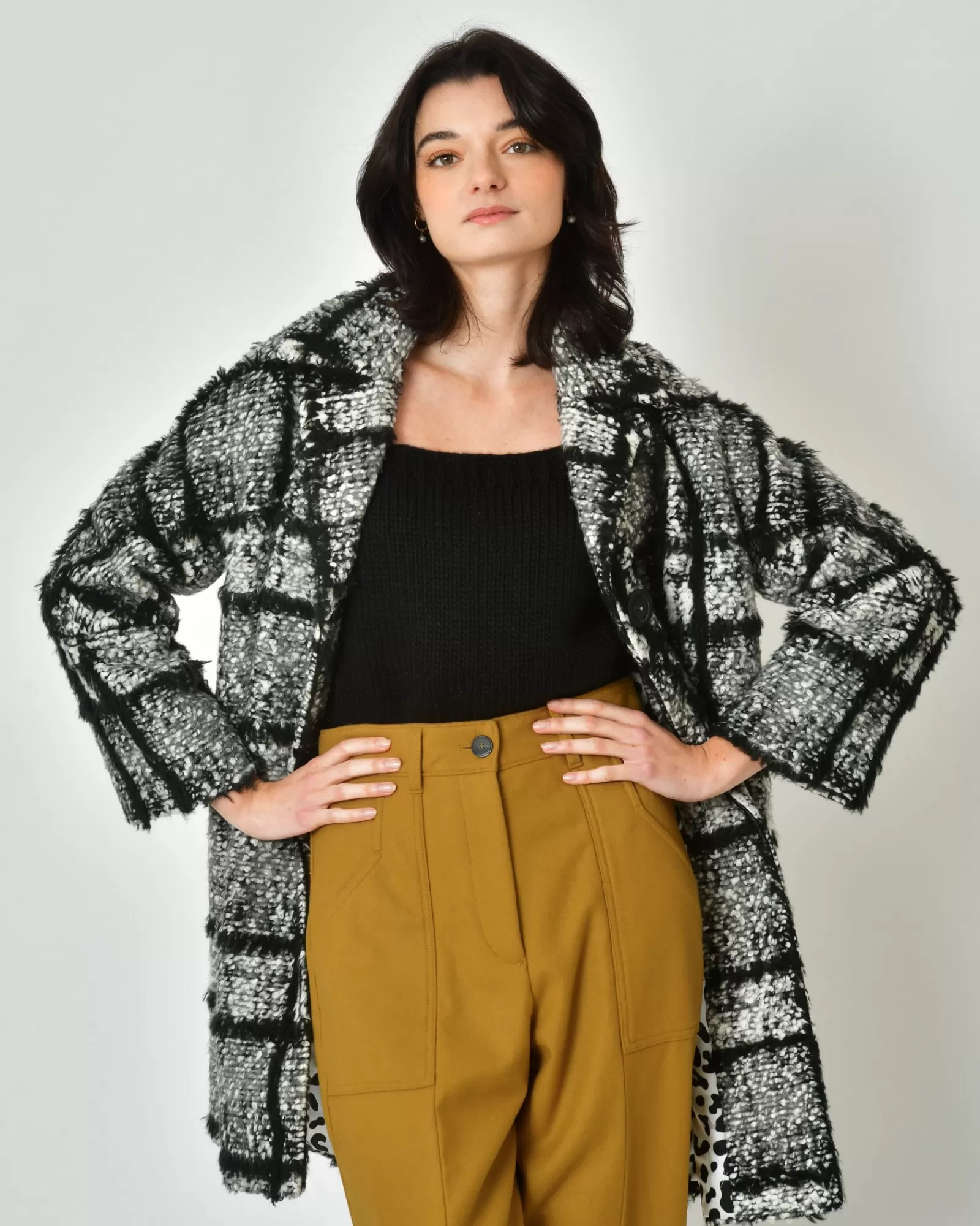 La Piscine Paris Manteau à carreaux et blanc Mouche Noir Best Sale