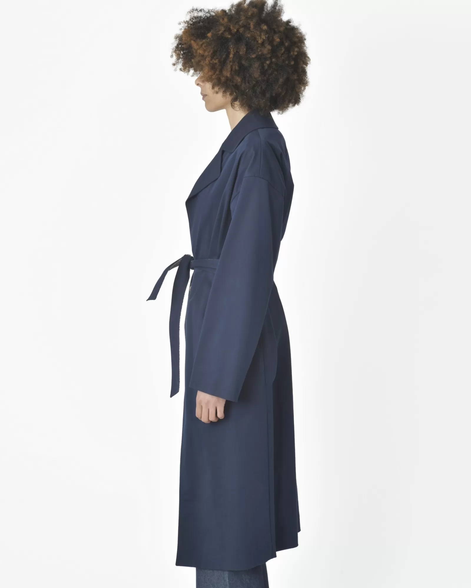 La Piscine Paris Manteau marine Borbonese Bleu Store