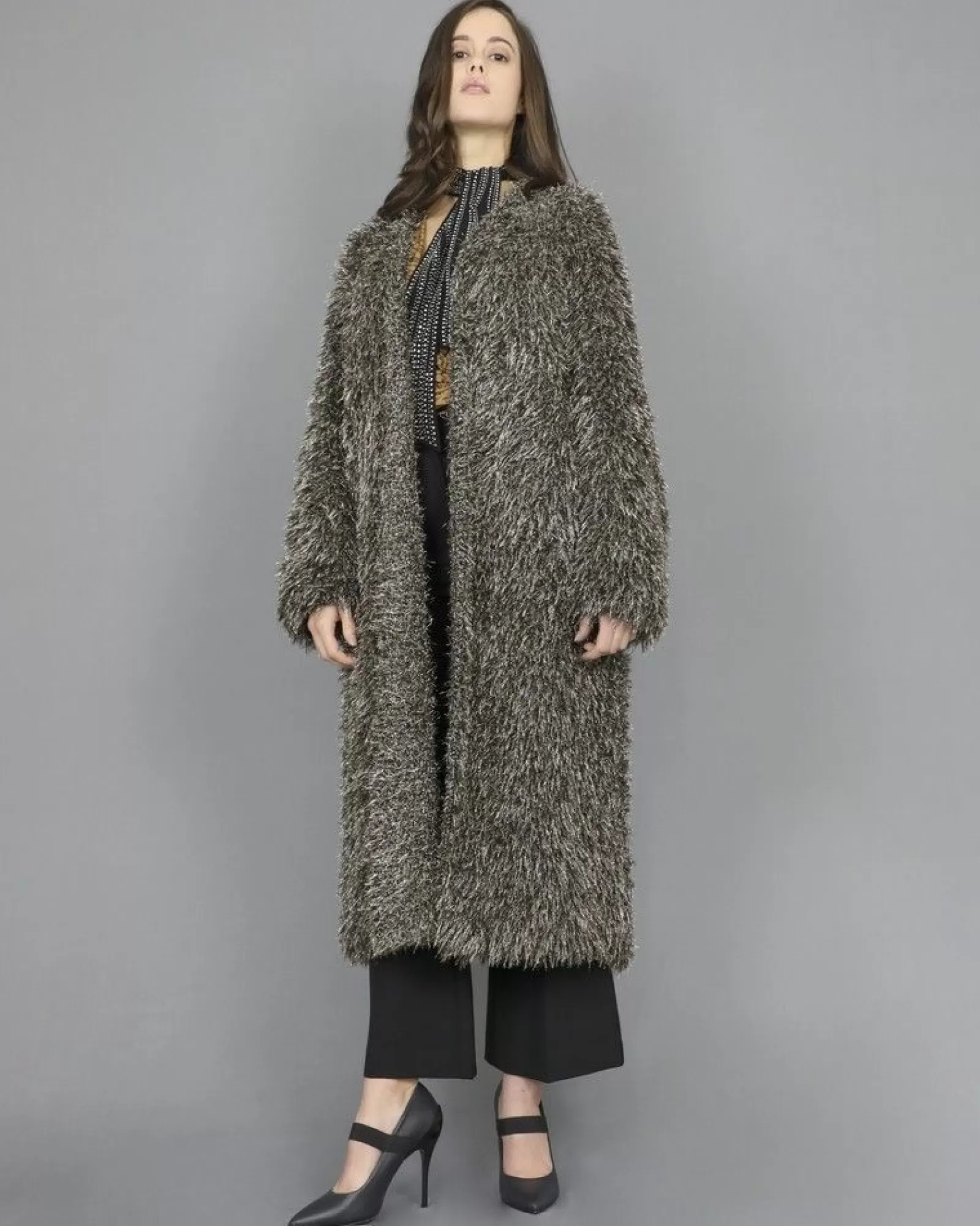 La Piscine Paris Manteau en fibres métalliques Momoni Doré Flash Sale