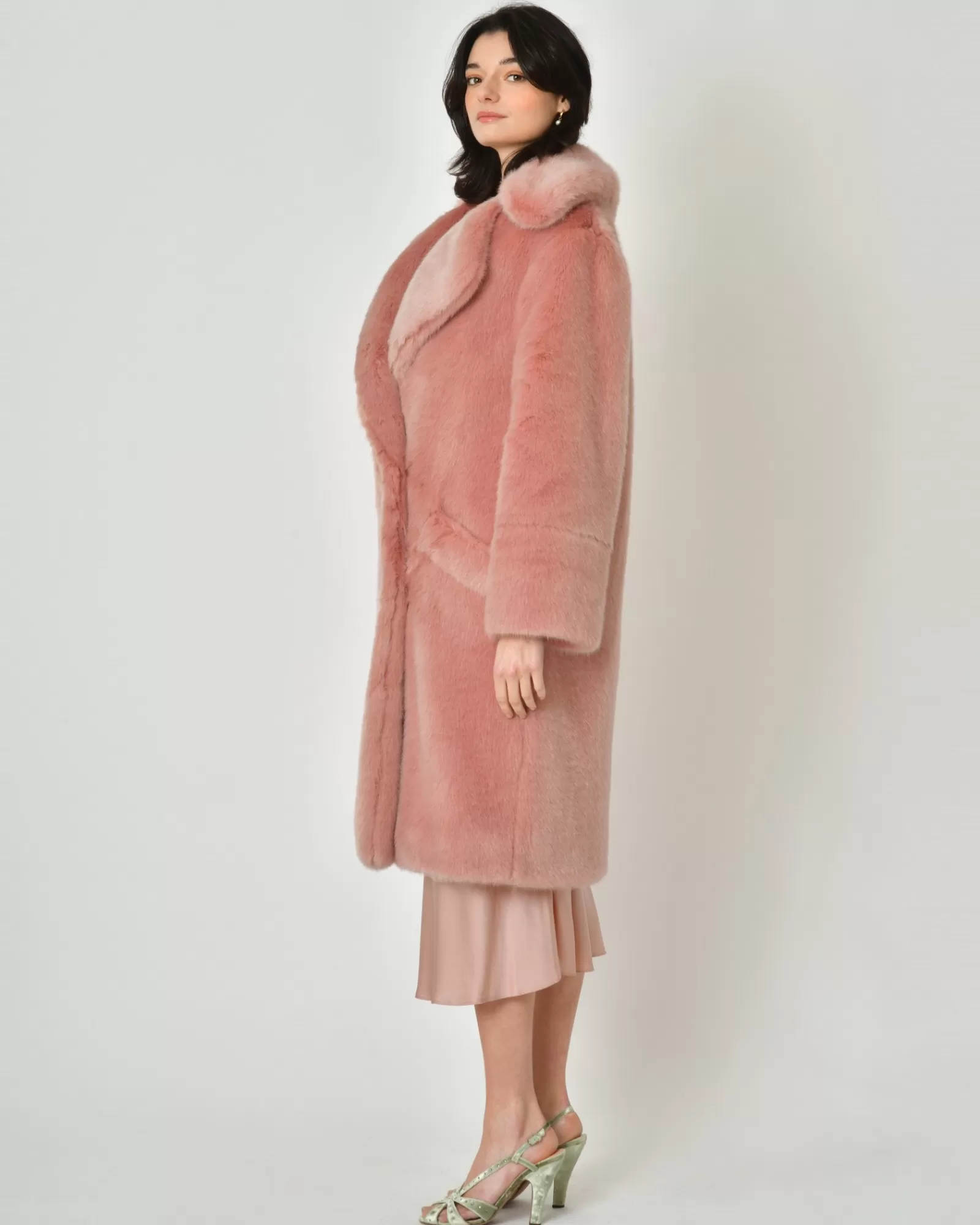 La Piscine Paris Manteau en fourrure synthétique Sorelle Secli Rose Cheap