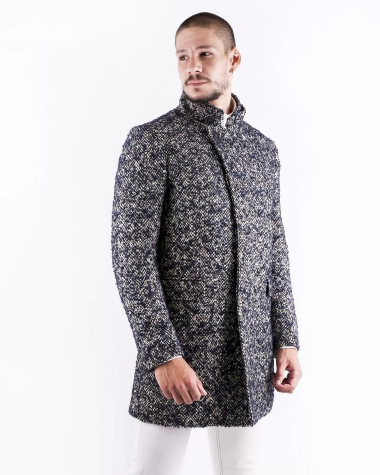 La Piscine Paris Manteau en laine bicolore Ly Adams Beige Flash Sale