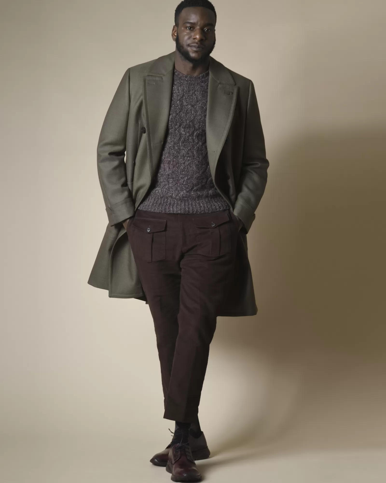 La Piscine Paris Manteau en laine de couleur Gabriele Pasini Taupe Sale