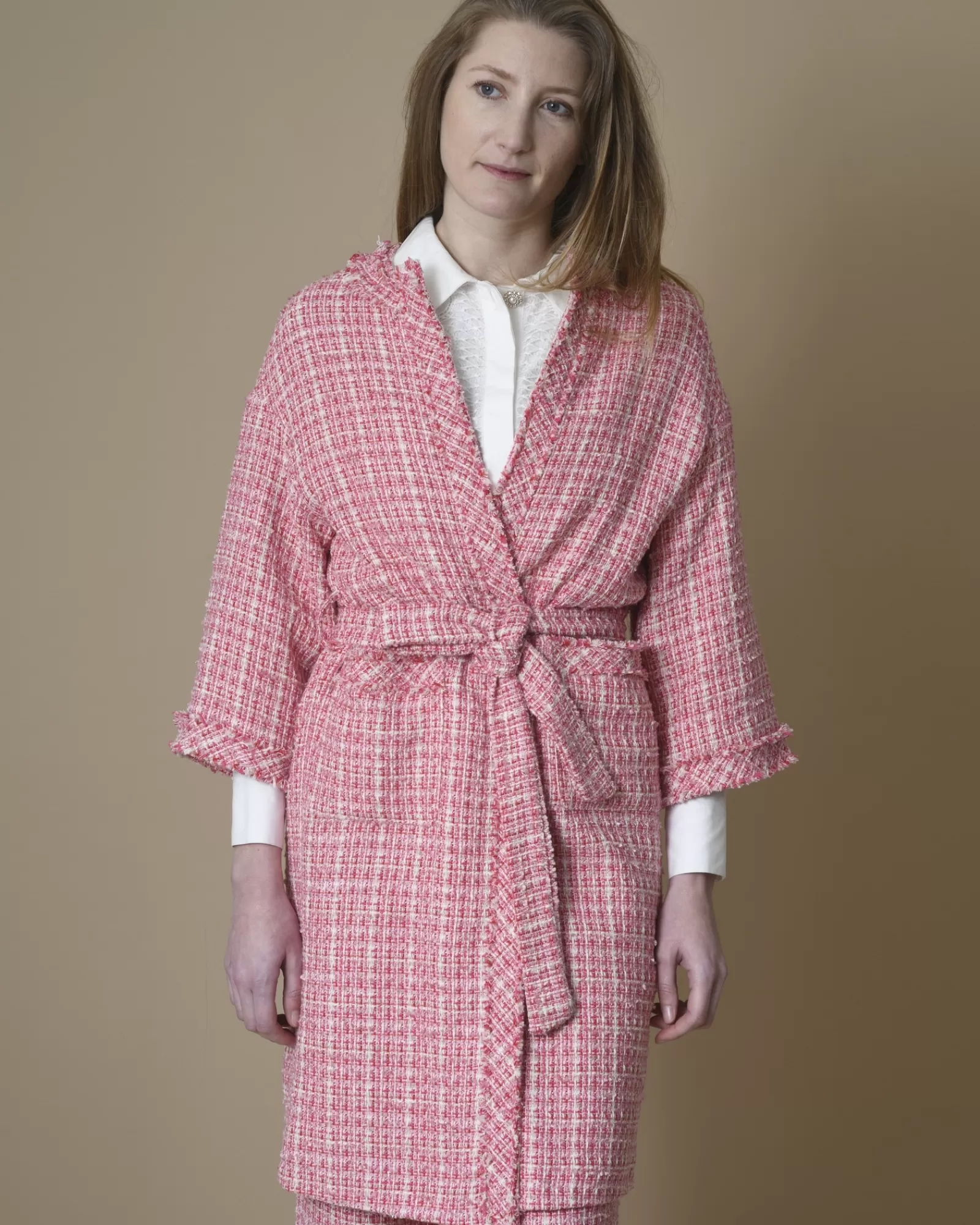 La Piscine Paris Manteau en tweed Blumarine Rose Best Sale