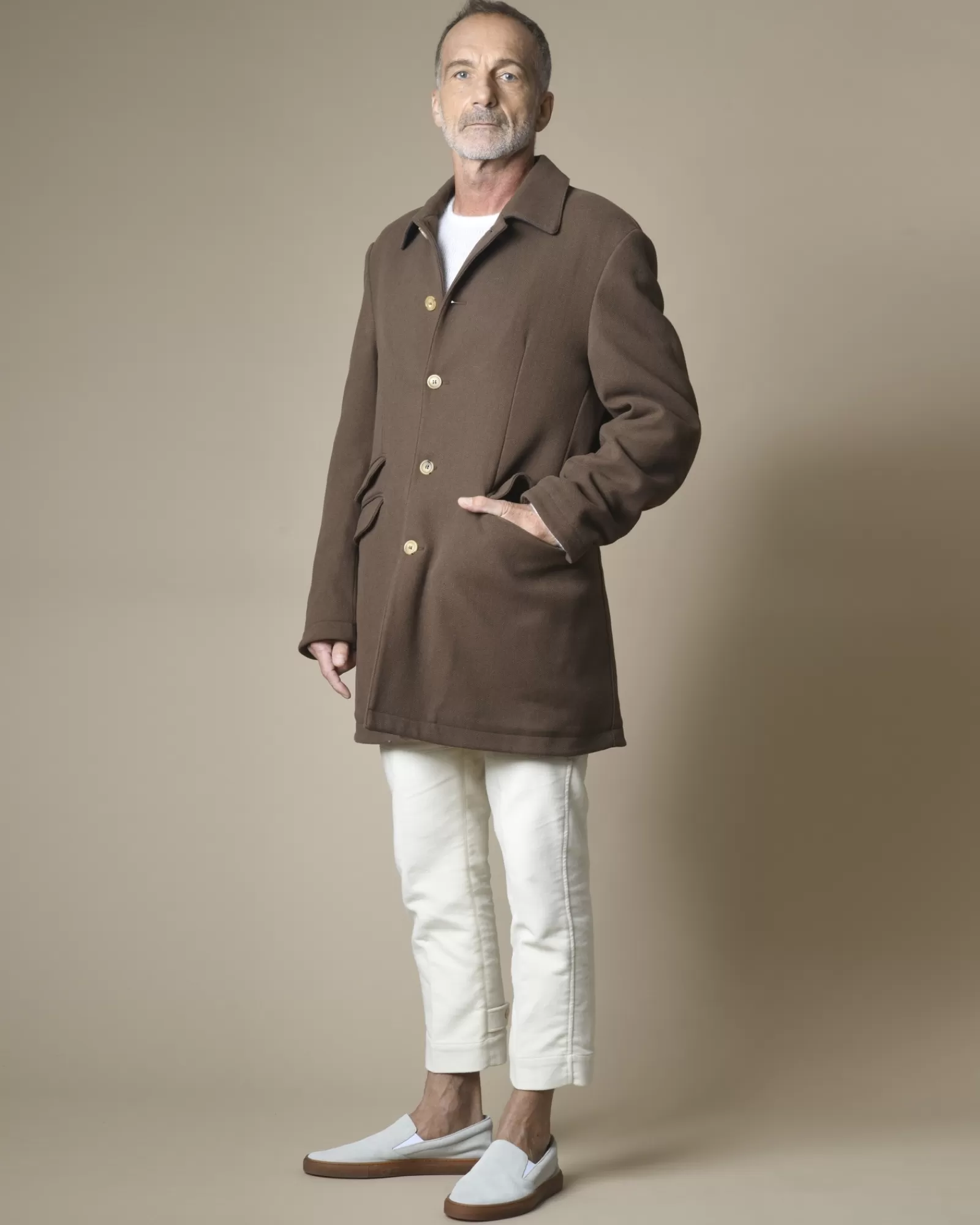 La Piscine Paris Manteau habillé en laine Aquarama Marron Cheap