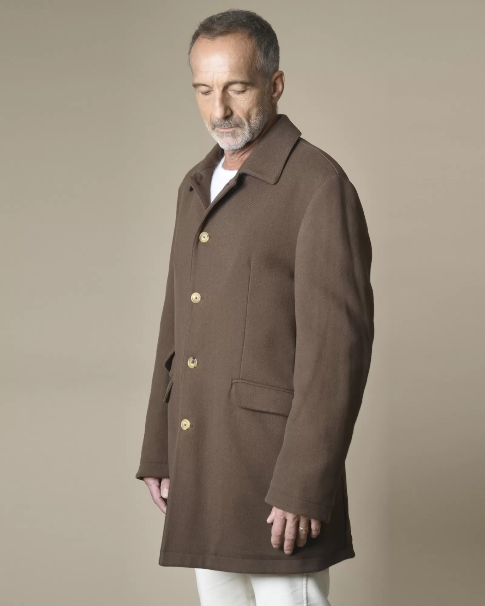 La Piscine Paris Manteau habillé en laine Aquarama Marron Cheap