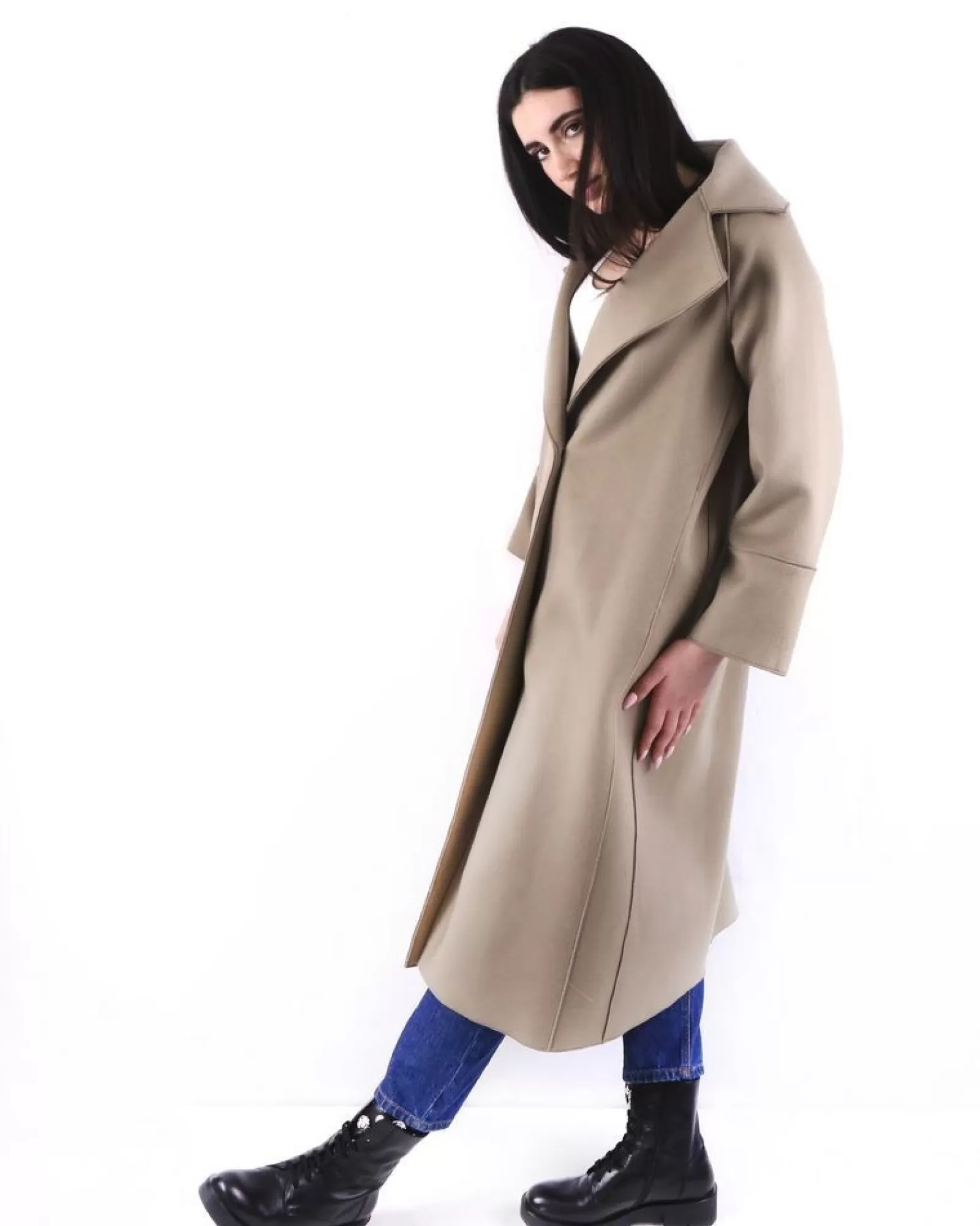 La Piscine Paris Manteau oversize en laine Forte Forte Beige Cheap