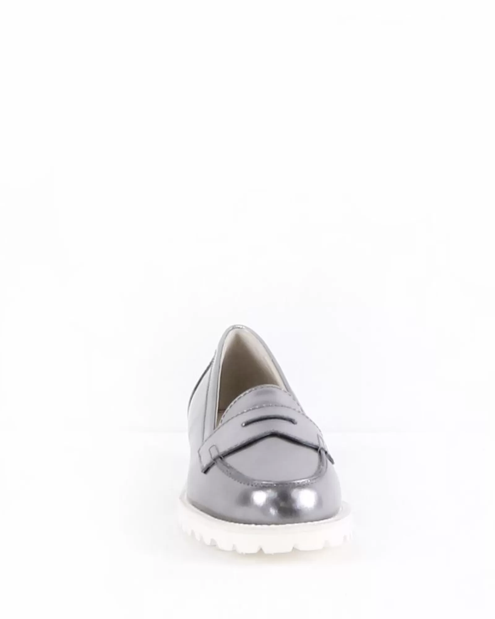 La Piscine Paris Mocassins en cuir argent Antonio Barbato Gris Online