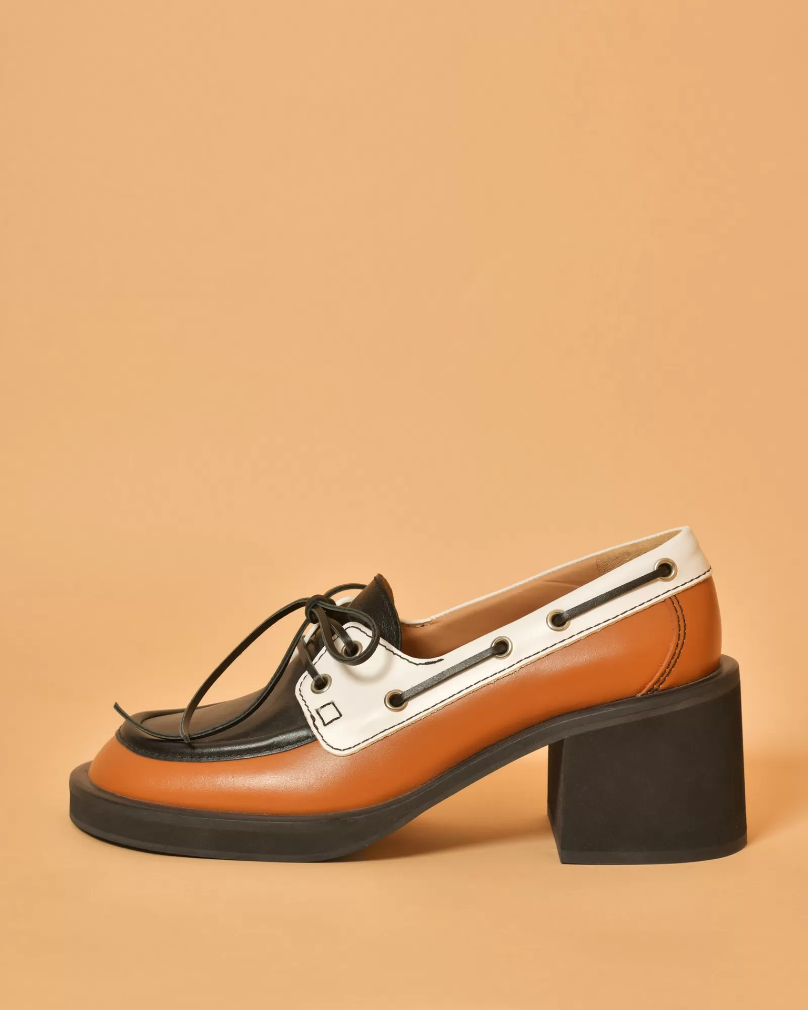 La Piscine Paris Mocassins plate-formes en cuir JW Anderson Marron Outlet
