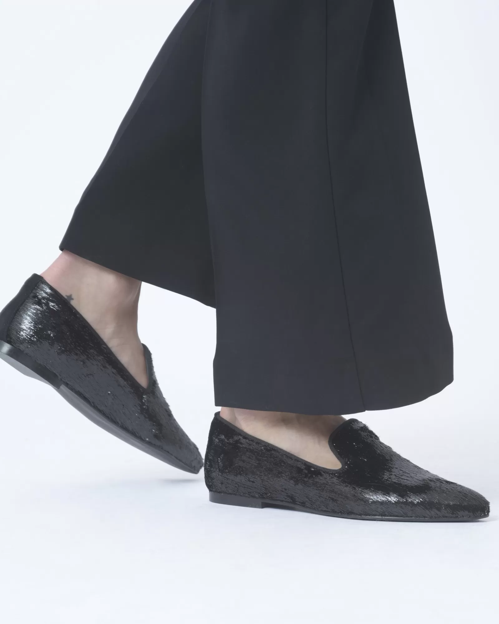 La Piscine Paris Moccassins en lurex Casheart Noir Sale