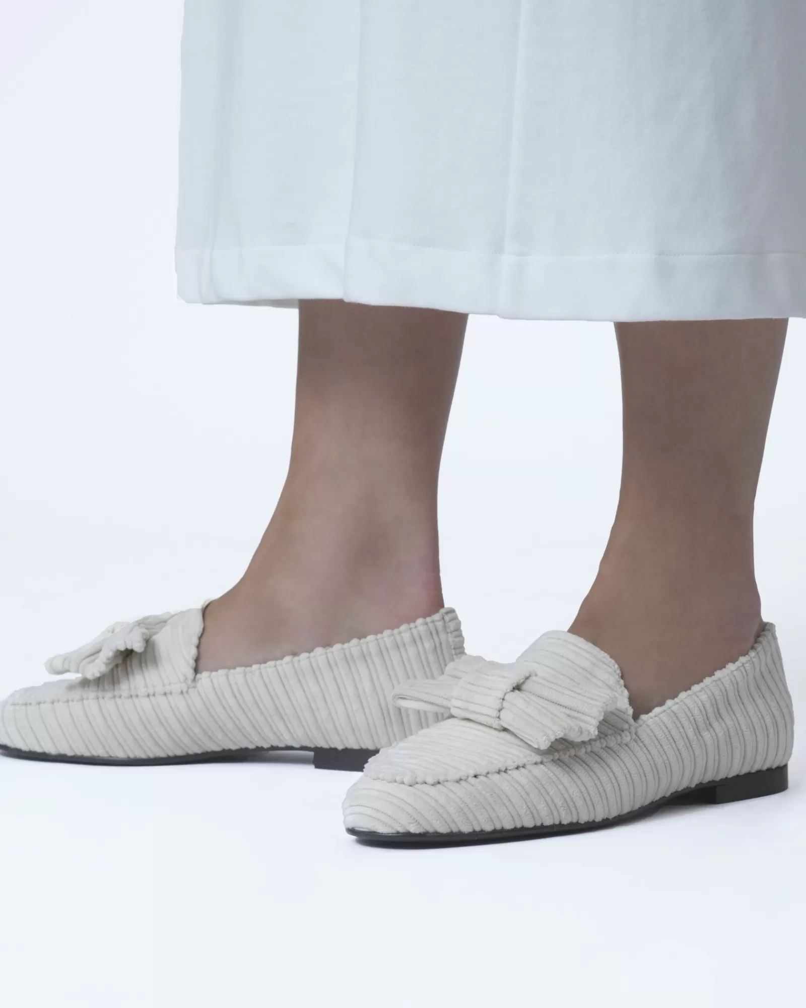 La Piscine Paris Moccassins en velours côtelé Casheart Gris Outlet