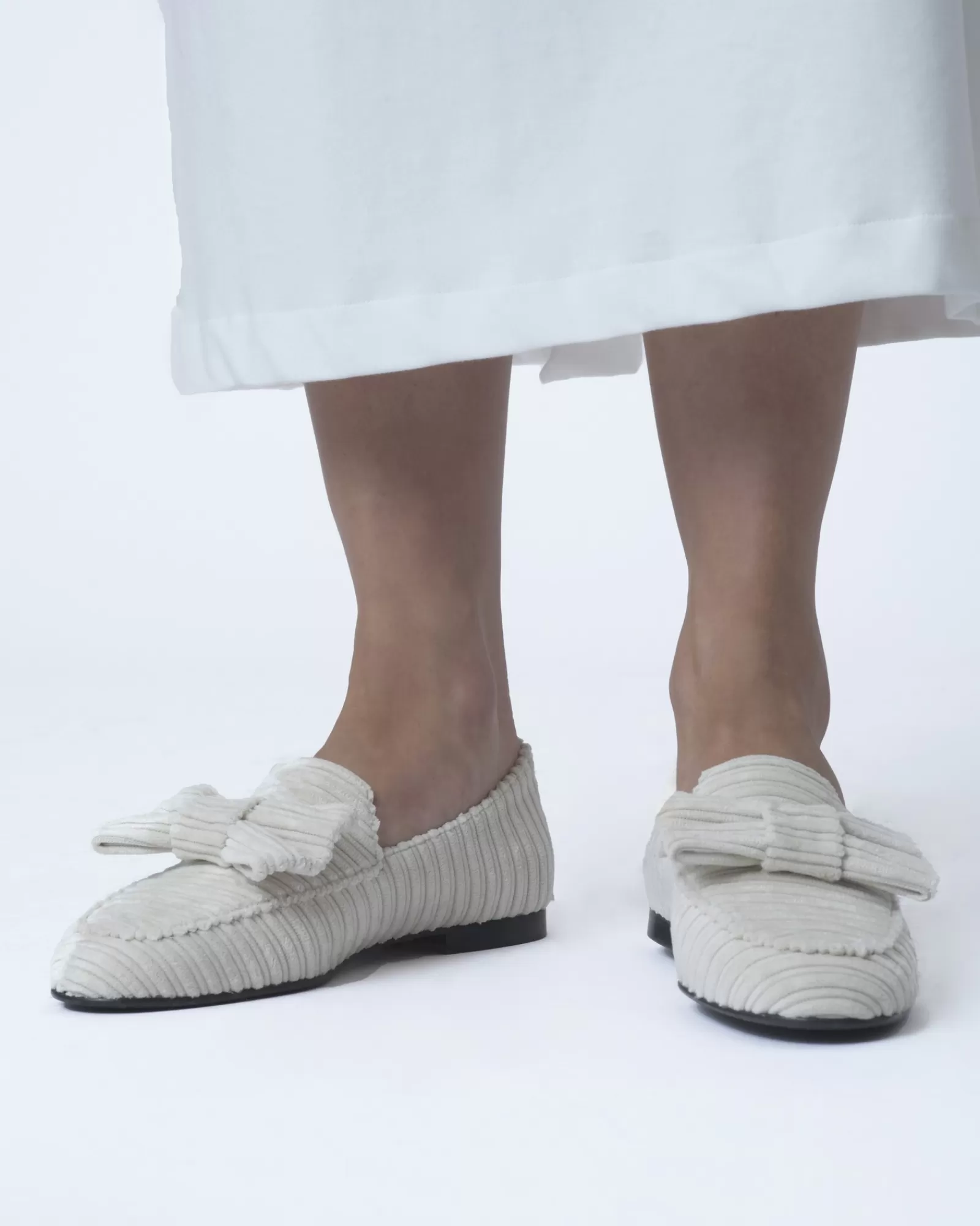 La Piscine Paris Moccassins en velours côtelé Casheart Gris Outlet