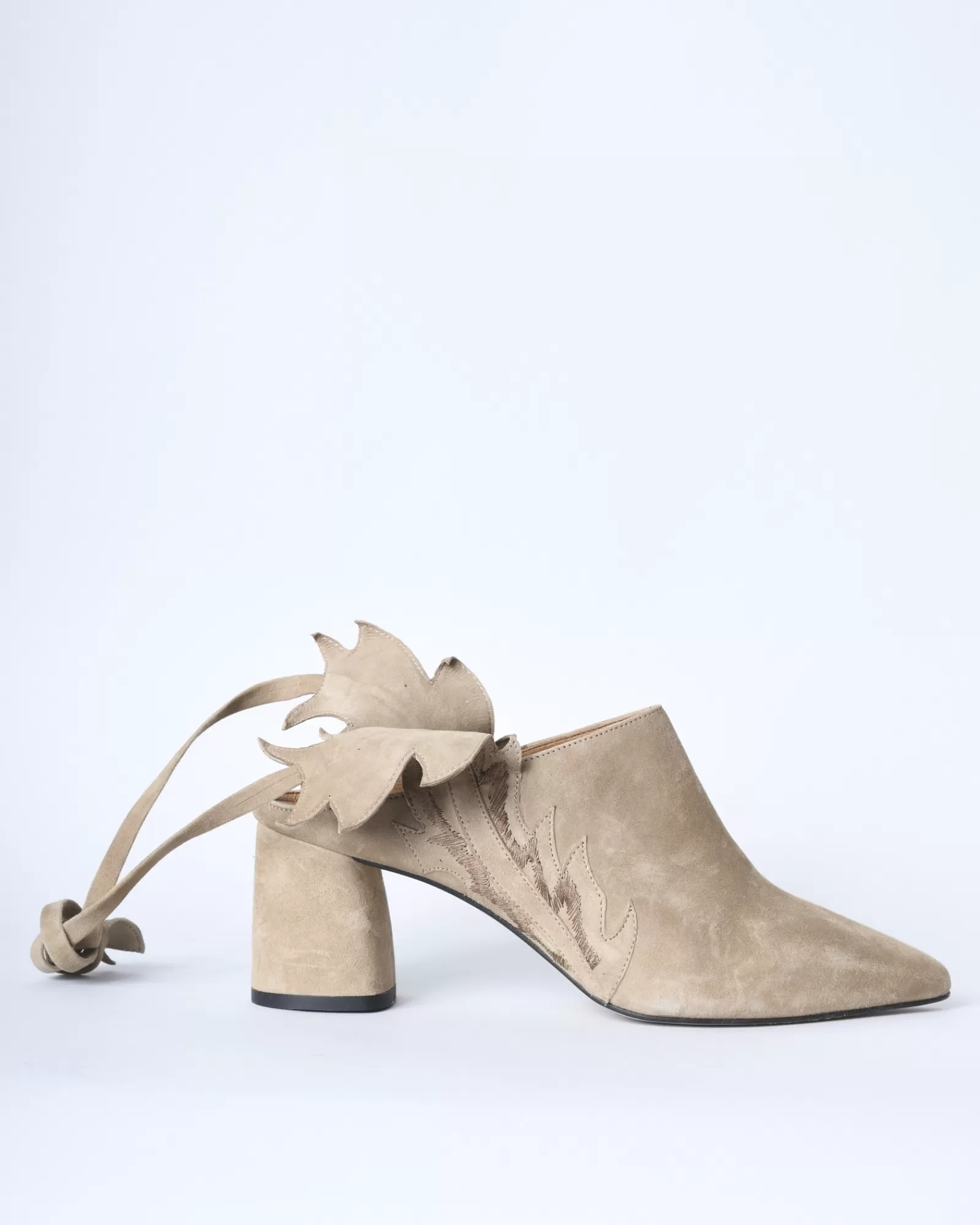La Piscine Paris Mules en daim à brides SVNTY Beige Sale