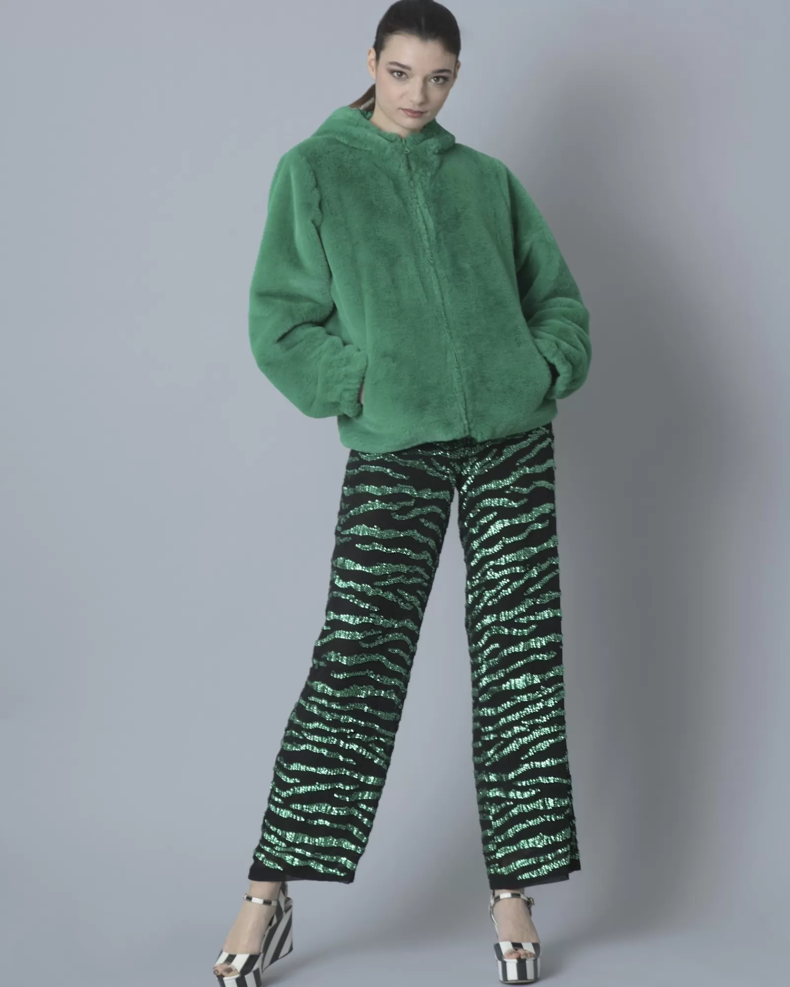 La Piscine Paris Pantalon à sequins s P.A.R.O.S.H Vert Store