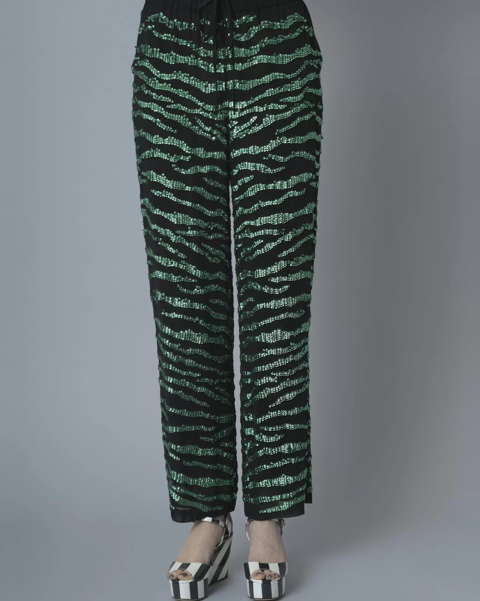 La Piscine Paris Pantalon à sequins s P.A.R.O.S.H Vert Store