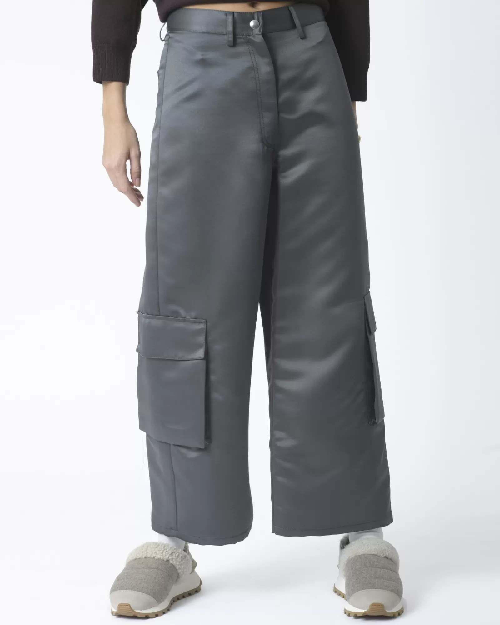 La Piscine Paris Pantalon baggy Hache Gris Hot