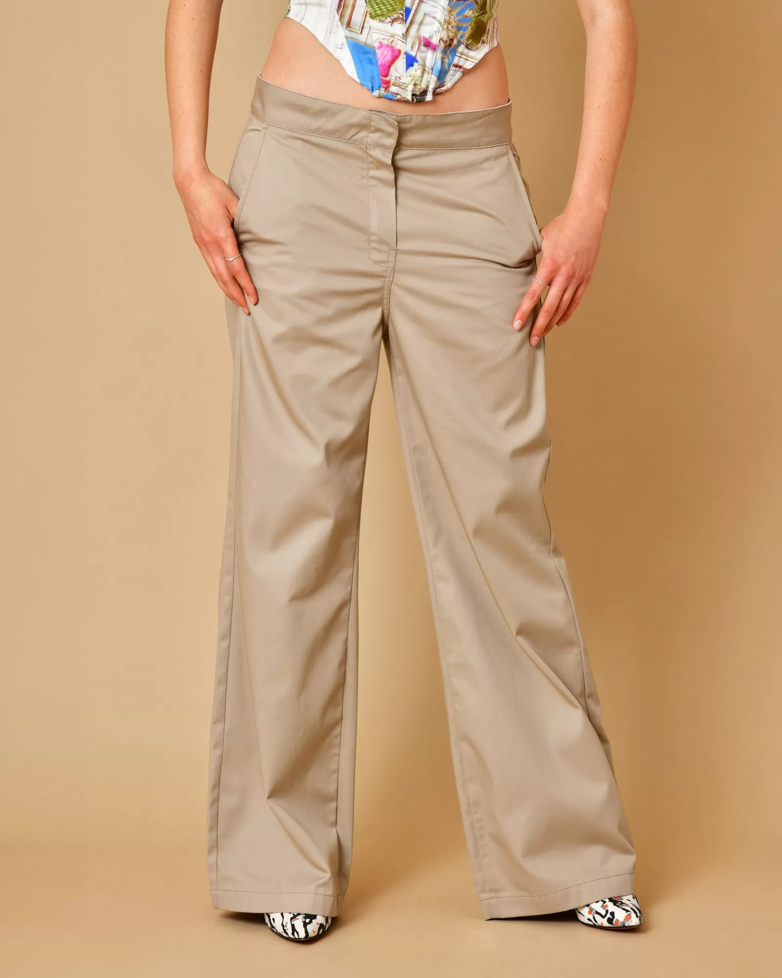 La Piscine Paris Pantalon à taille basse Palm Angels Beige Online