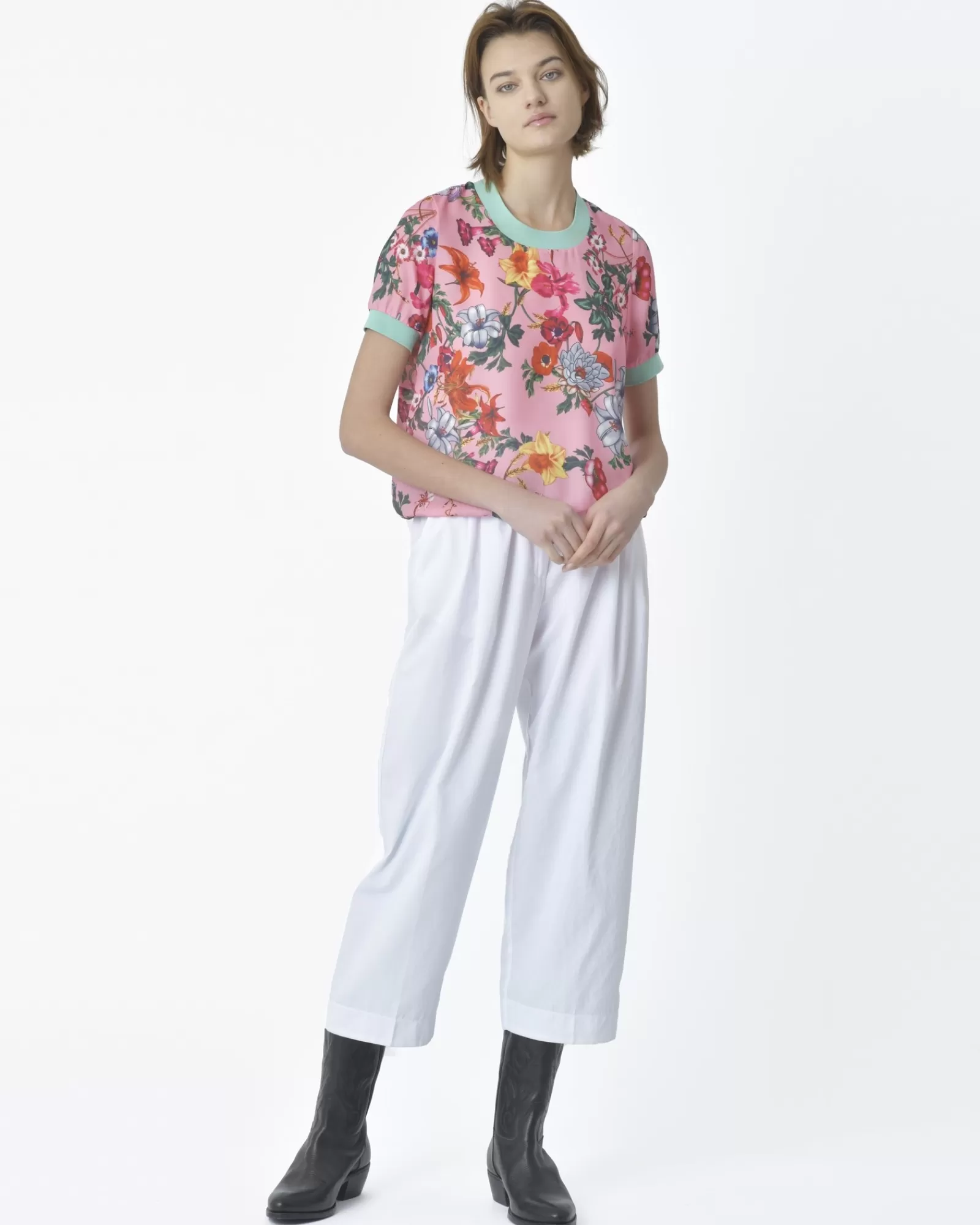 La Piscine Paris Pantalon à pinces 3/4 Forte Forte Blanc Cheap