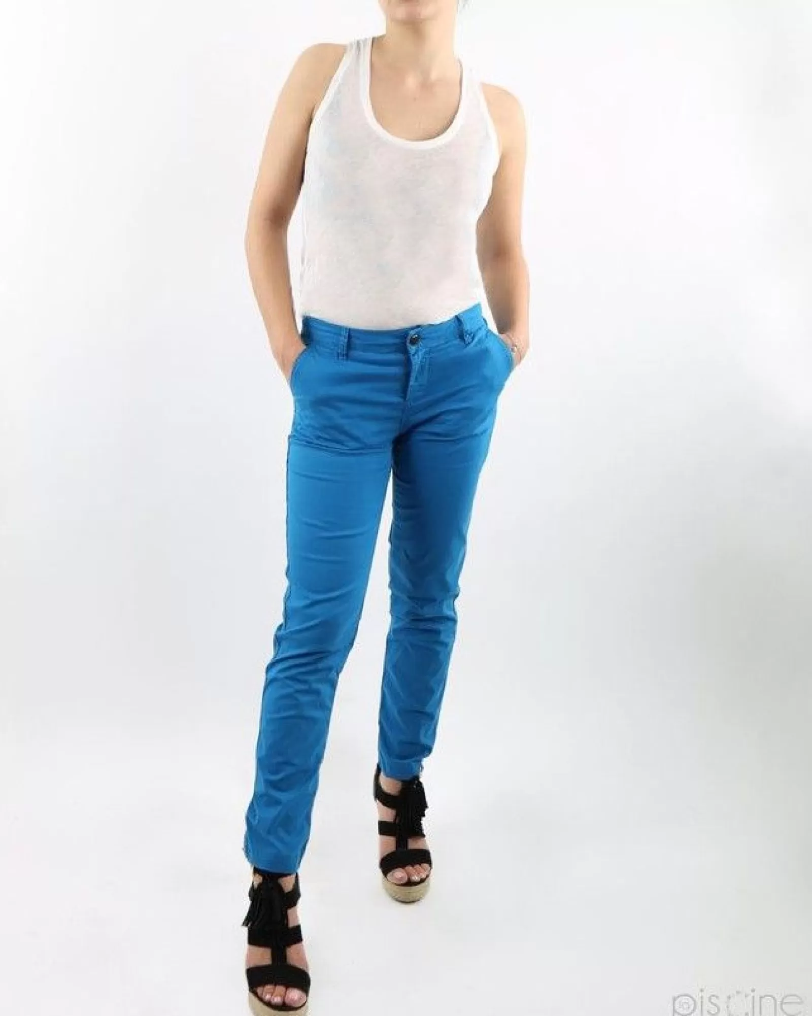 La Piscine Paris Pantalon 7/8 May June Bleu Hot