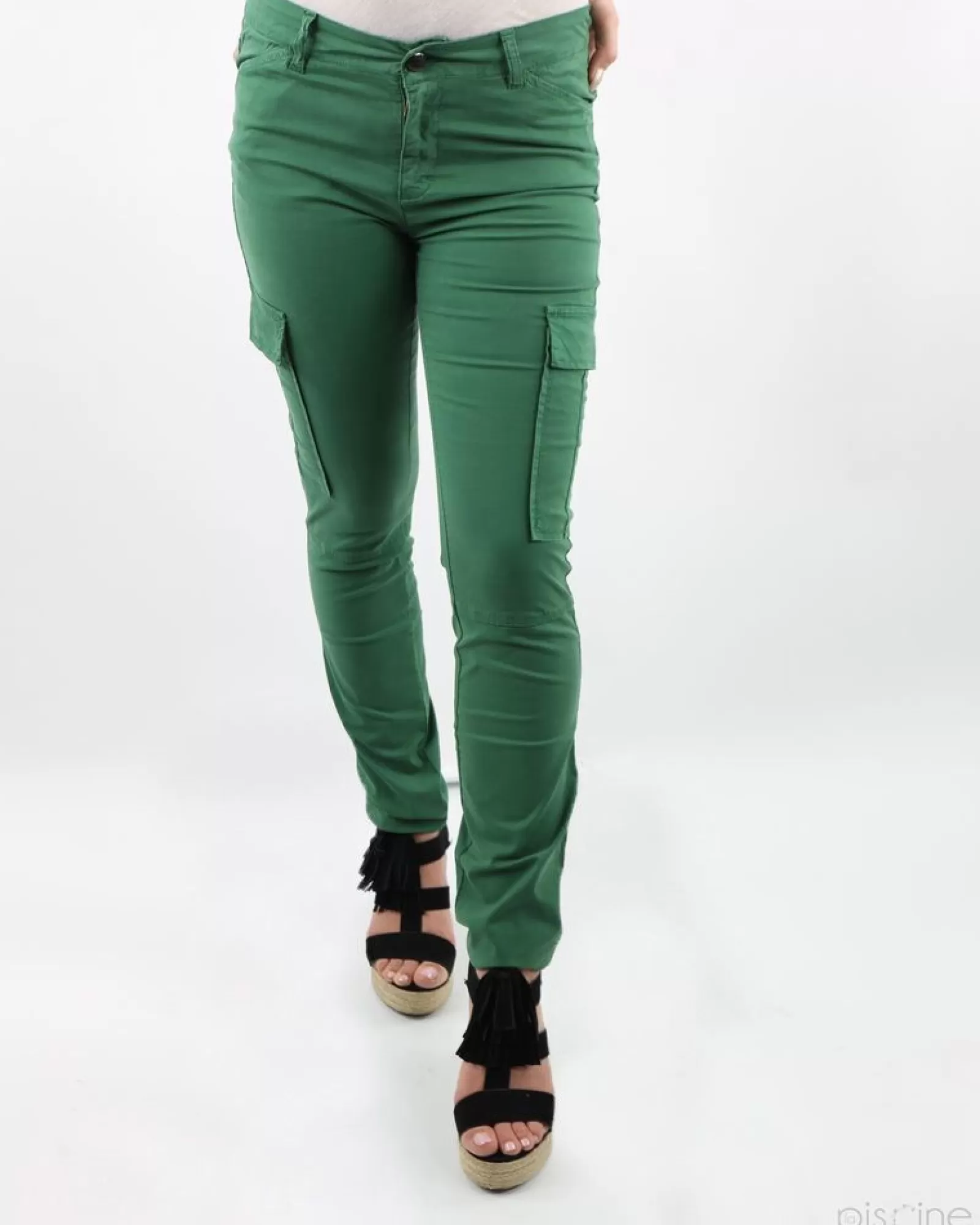 La Piscine Paris Pantalon cargo May June Vert Outlet