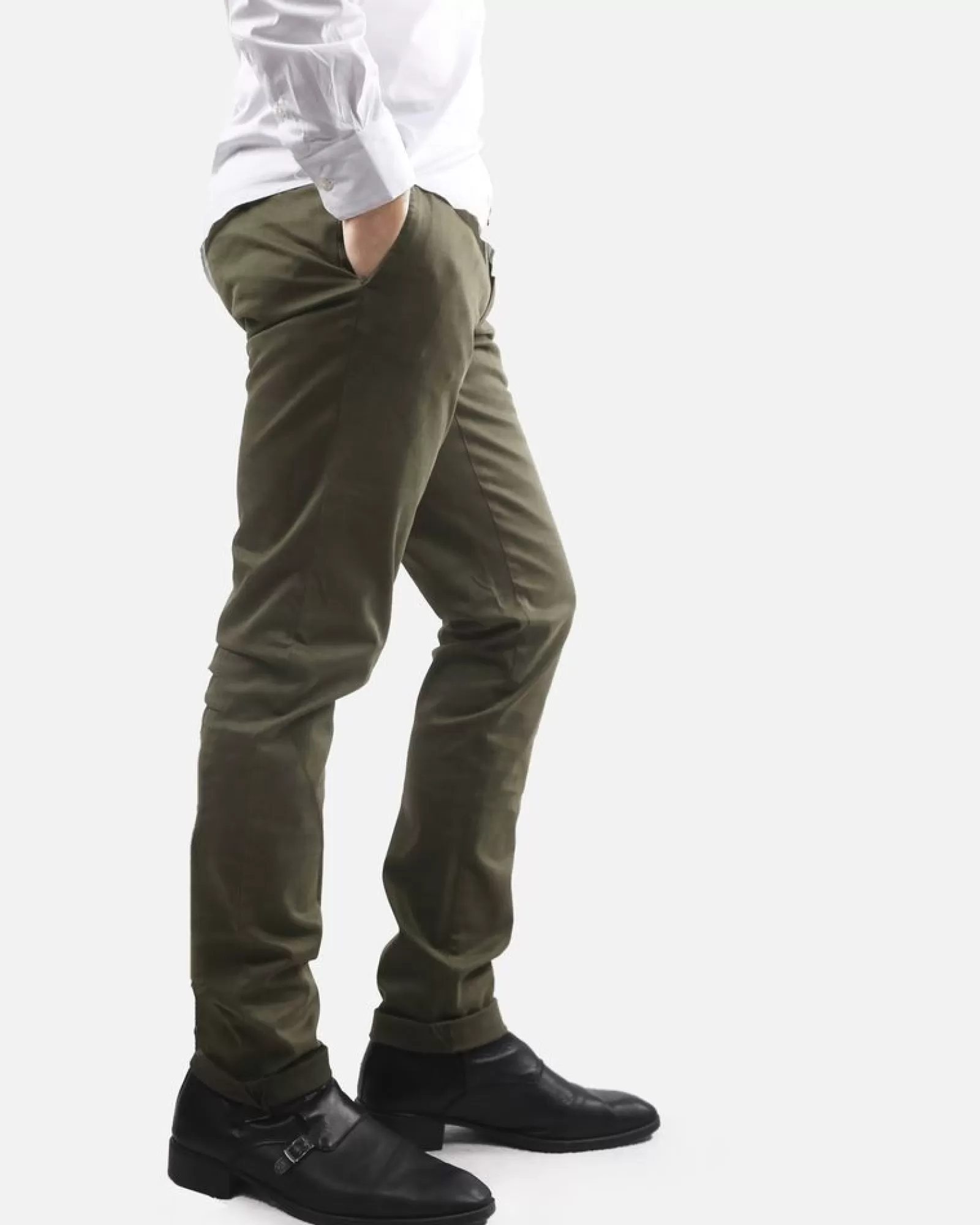 La Piscine Paris Pantalon chino Luca Capri Kaki Discount