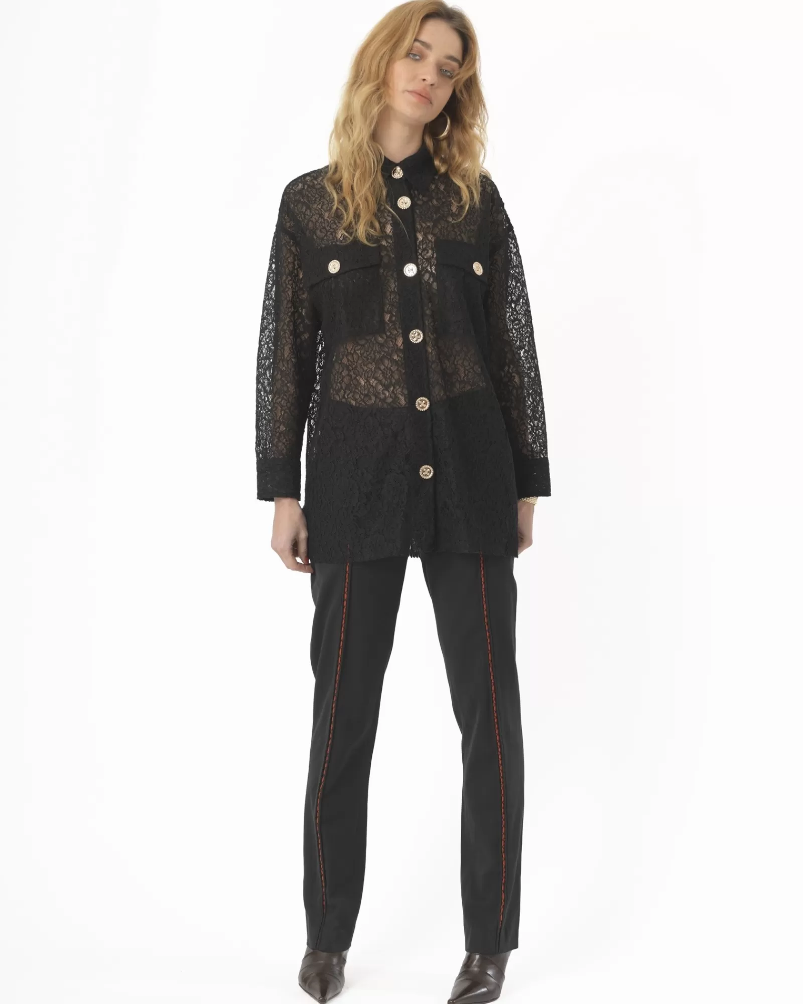 La Piscine Paris Pantalon cintré Sophia Kokosalaki Noir Discount