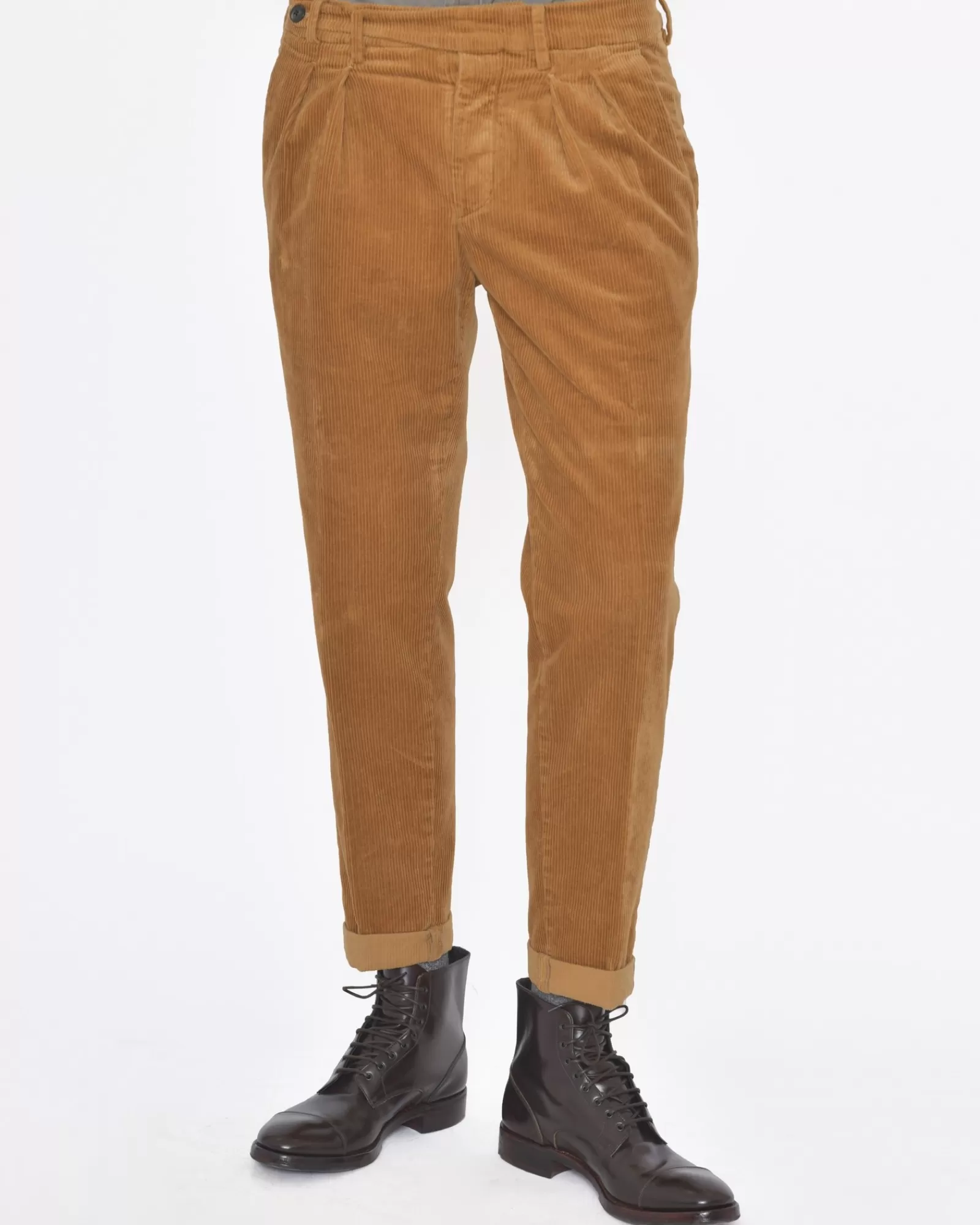 La Piscine Paris Pantalon cotelé Michele Carbone Marron Cheap