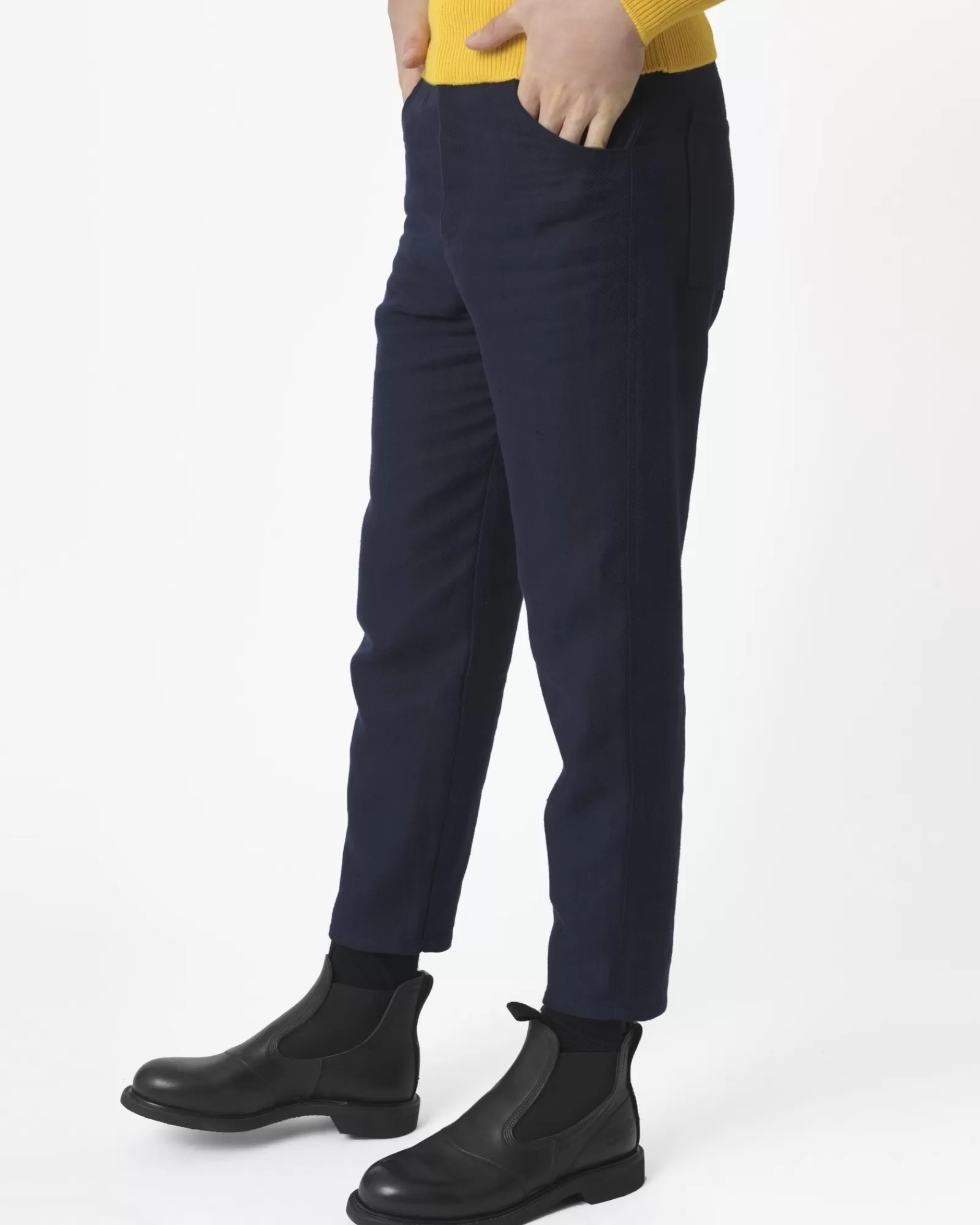 La Piscine Paris Pantalon coupe droite Les Vilains Parisiens Bleu Flash Sale
