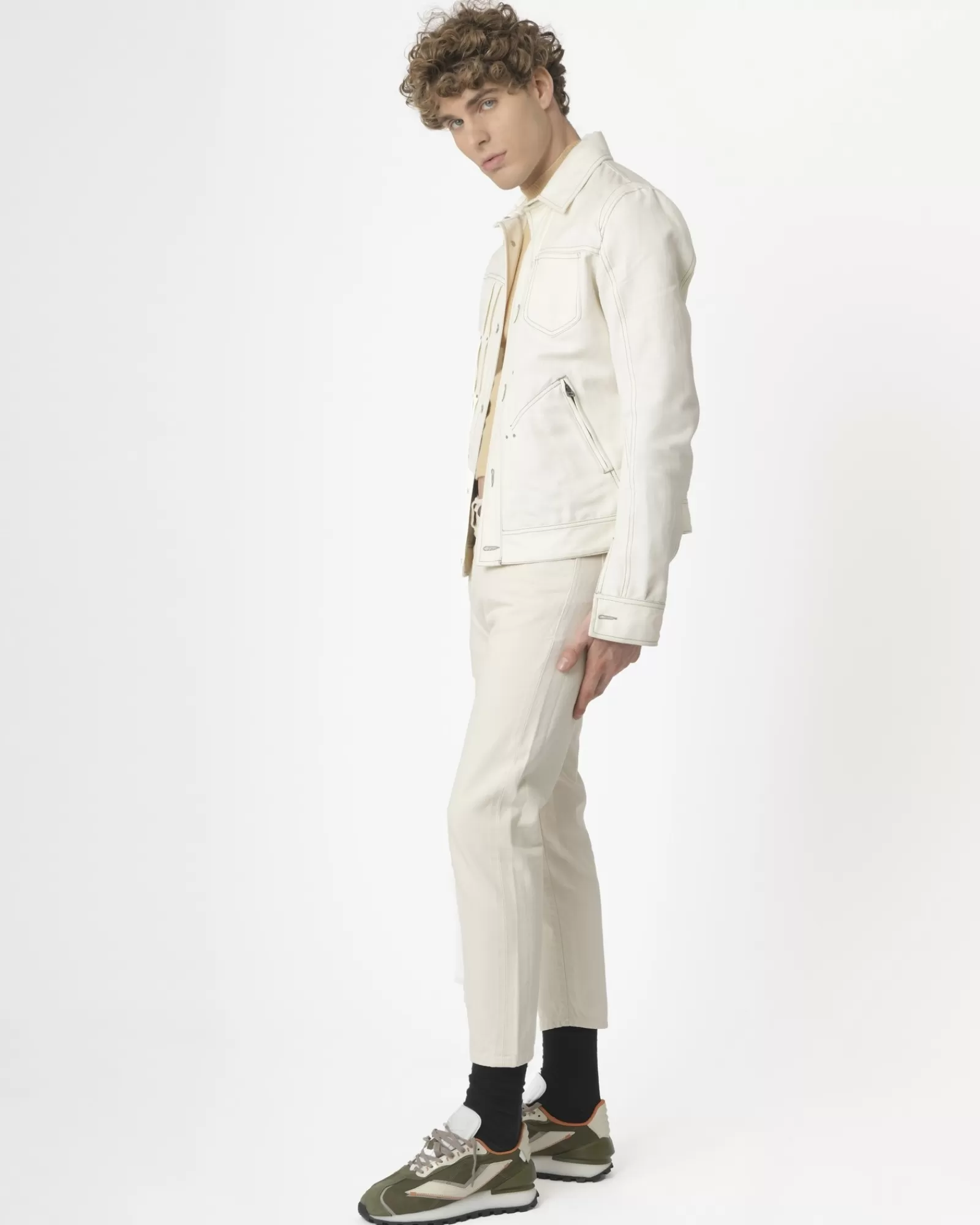 La Piscine Paris Pantalon écru coupe droite Michael Coal Ecru Clearance