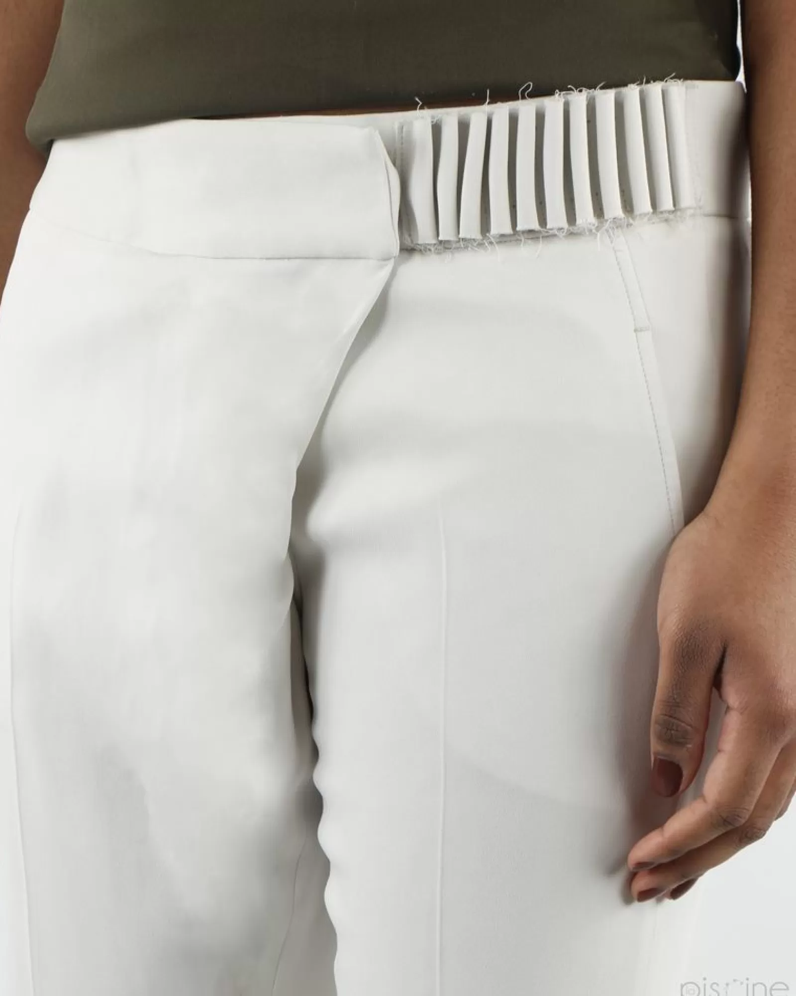 La Piscine Paris Pantalon écru fermeture asymétrique Damir Doma Blanc Cheap