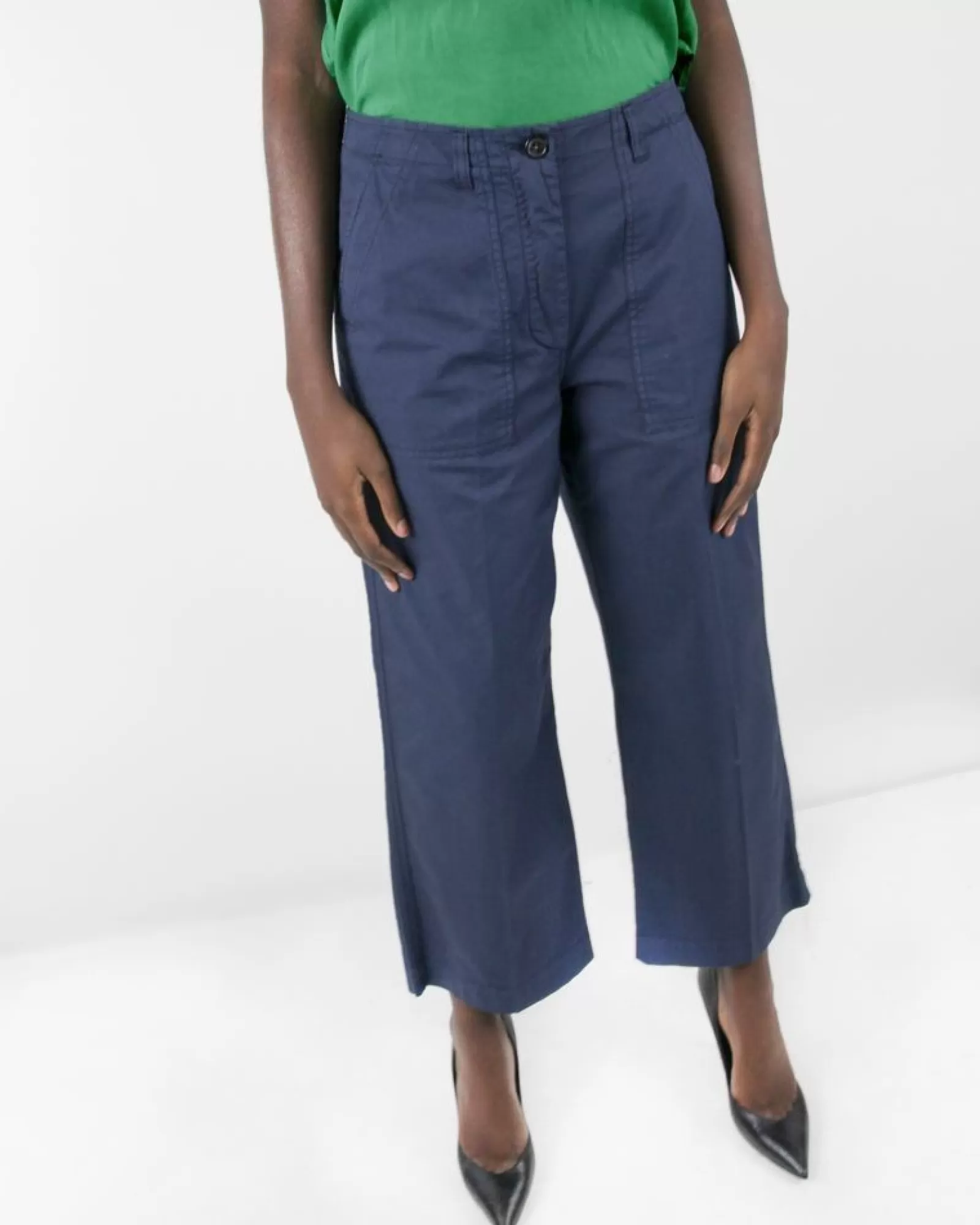 La Piscine Paris Pantalon culotte bleu Department 5 BleuMarine Fashion