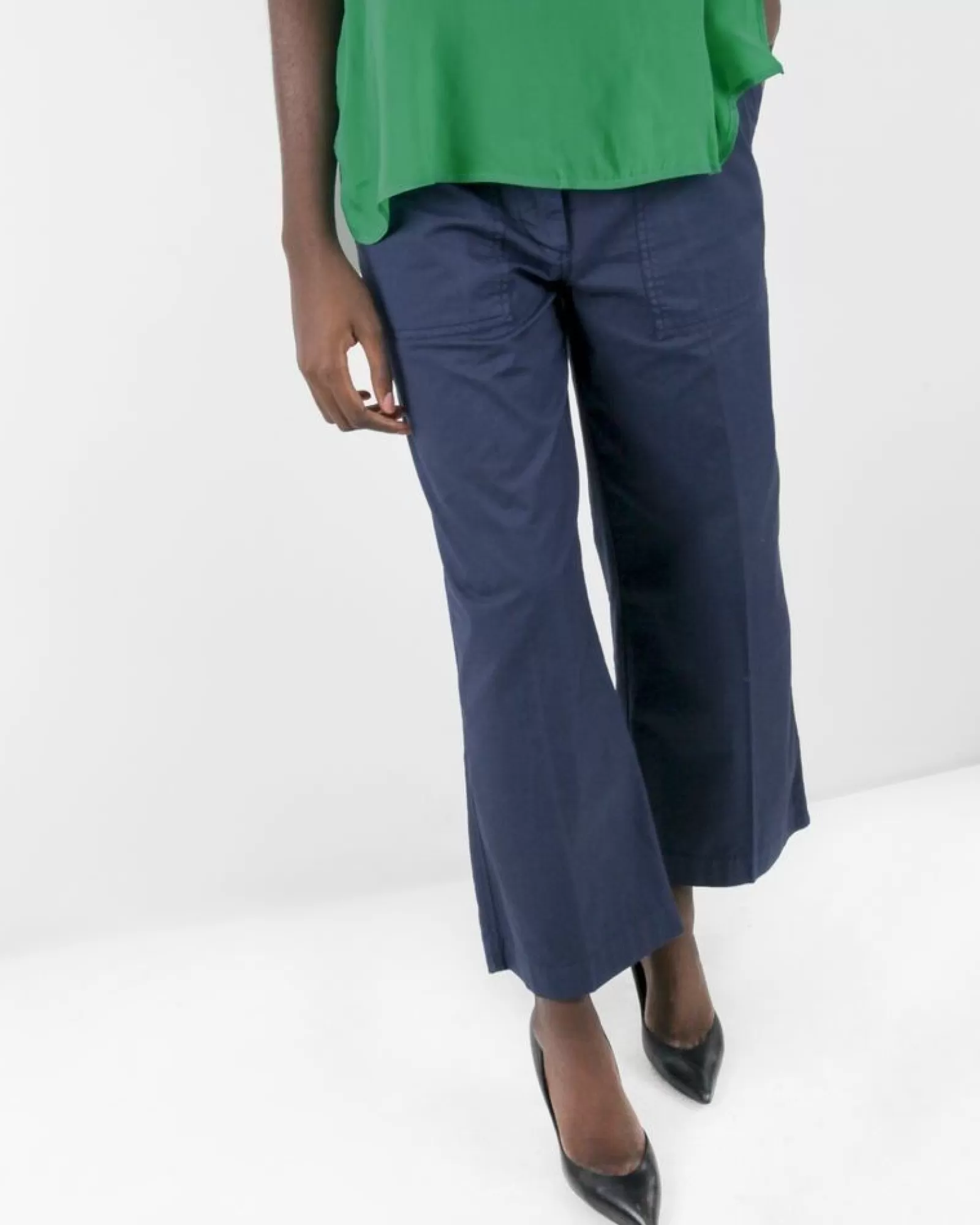 La Piscine Paris Pantalon culotte bleu Department 5 BleuMarine Fashion