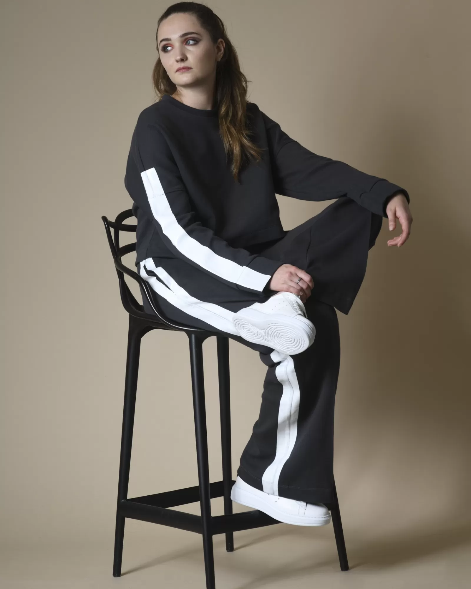La Piscine Paris Pantalon de survêtement en coton Lost & Found Gris Shop