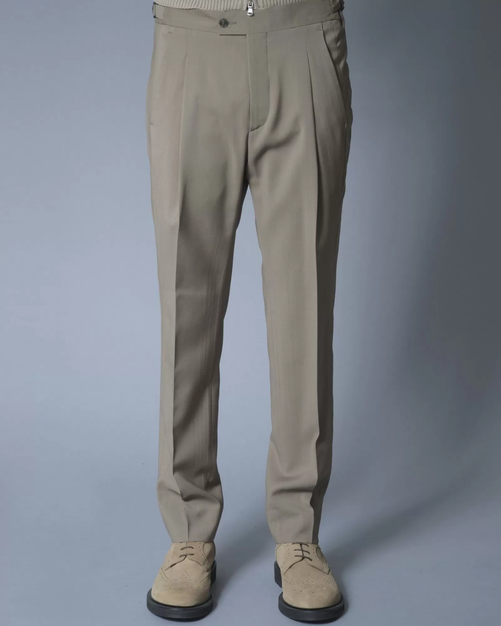 La Piscine Paris Pantalon droit en laine Ly Adams Beige Sale