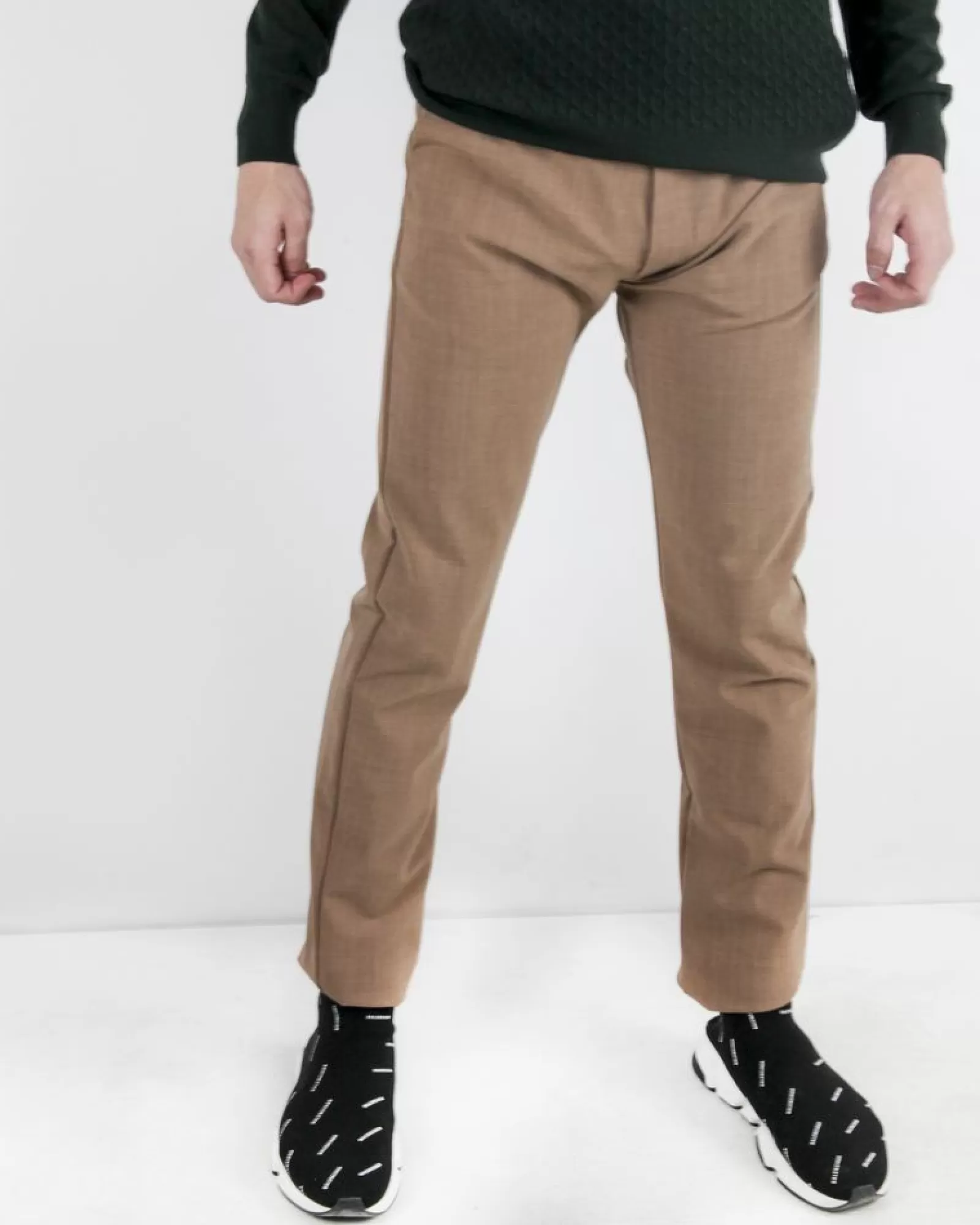 La Piscine Paris Pantalon droit en laine Maison Flâneur Camel Best