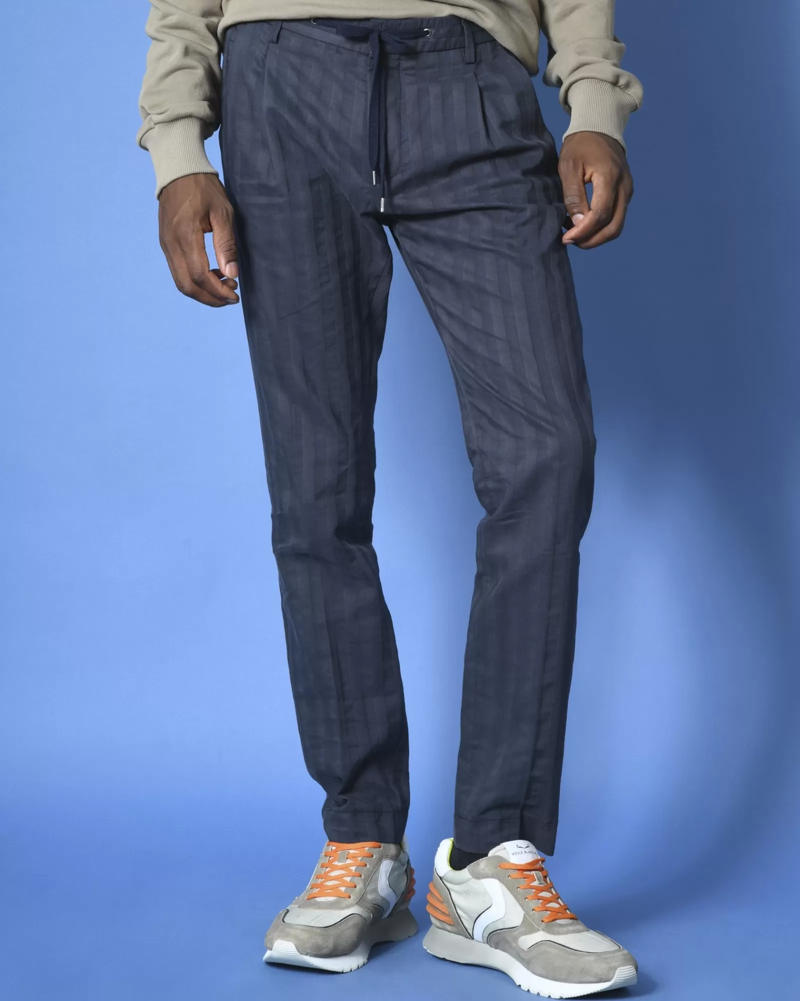 La Piscine Paris Pantalon droit en sergé de tencel mélangé Ly Adams Bleu Outlet