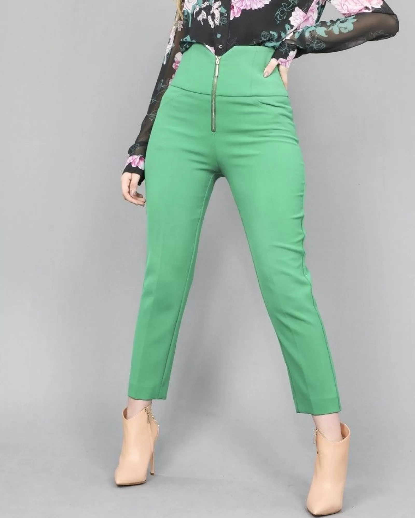 La Piscine Paris Pantalon droit raccourci Space Simona Corsellini Vert Best Sale