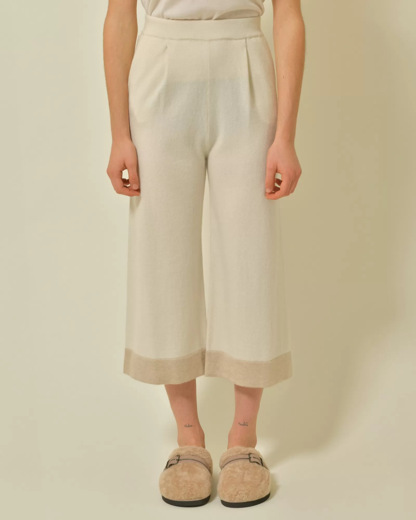 La Piscine Paris Pantalon en cachemire Fabiana Filippi Beige Cheap