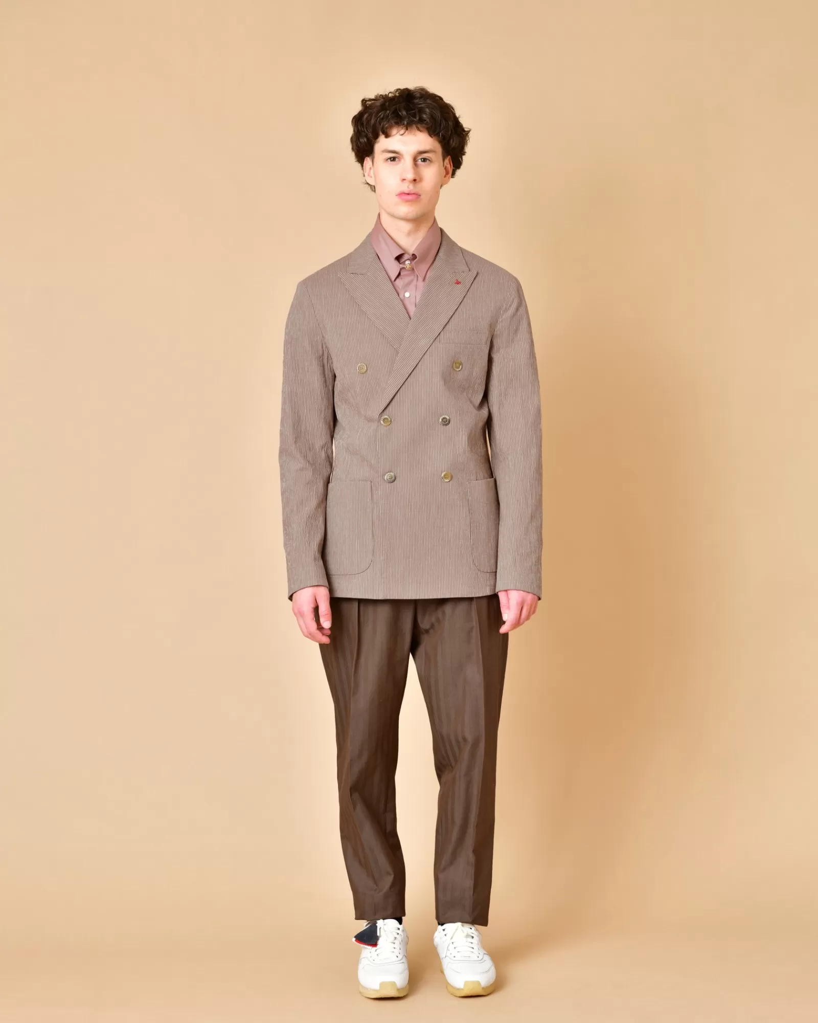 La Piscine Paris Pantalon en coton à quatre pinces Gabriele Pasini Marron Shop
