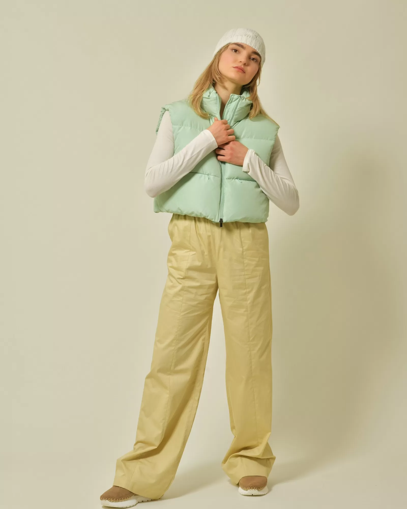 La Piscine Paris Pantalon en coton Fabiana Filippi Beige Flash Sale