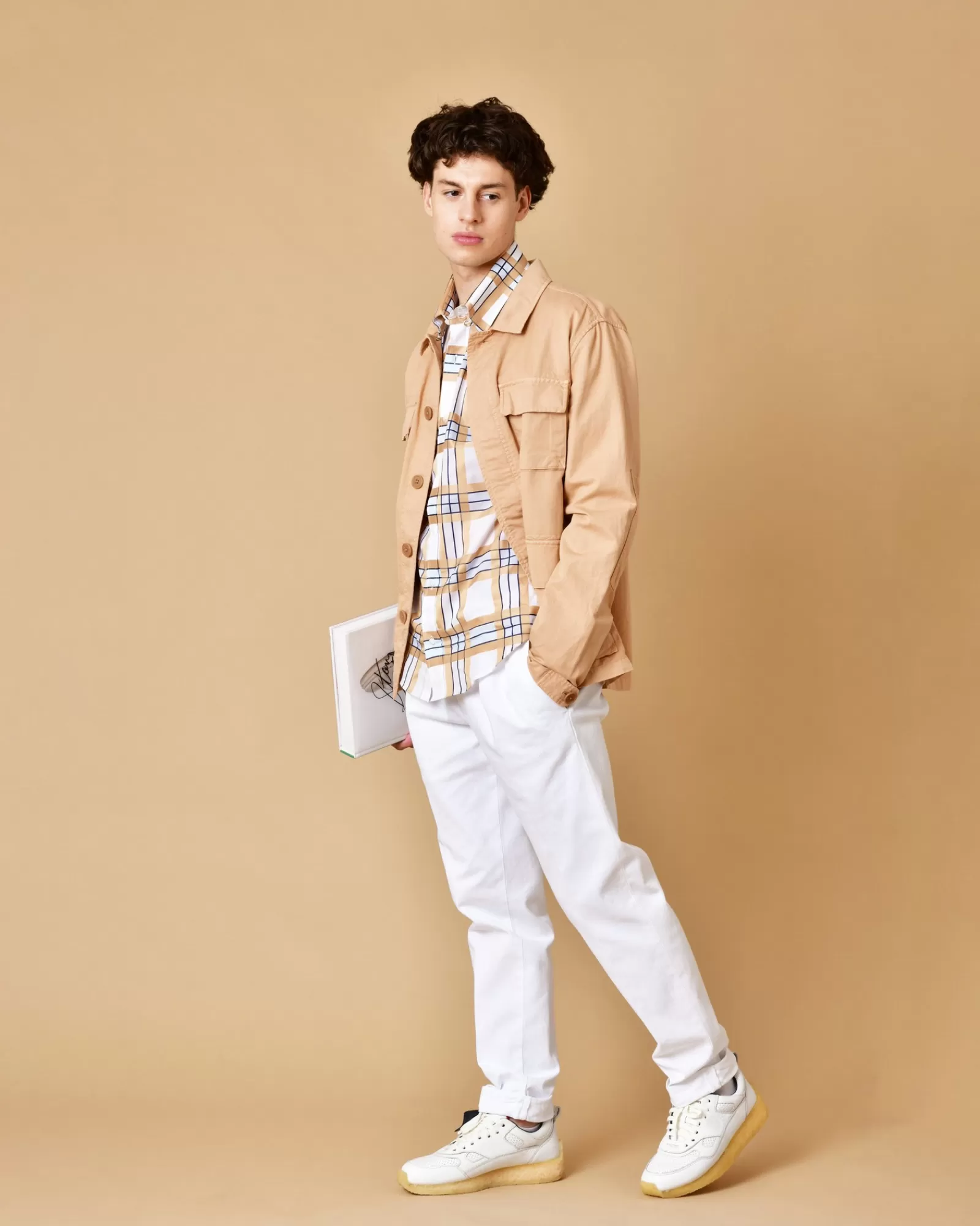 La Piscine Paris Pantalon en coton à pinces Michael Coal Blanc Online