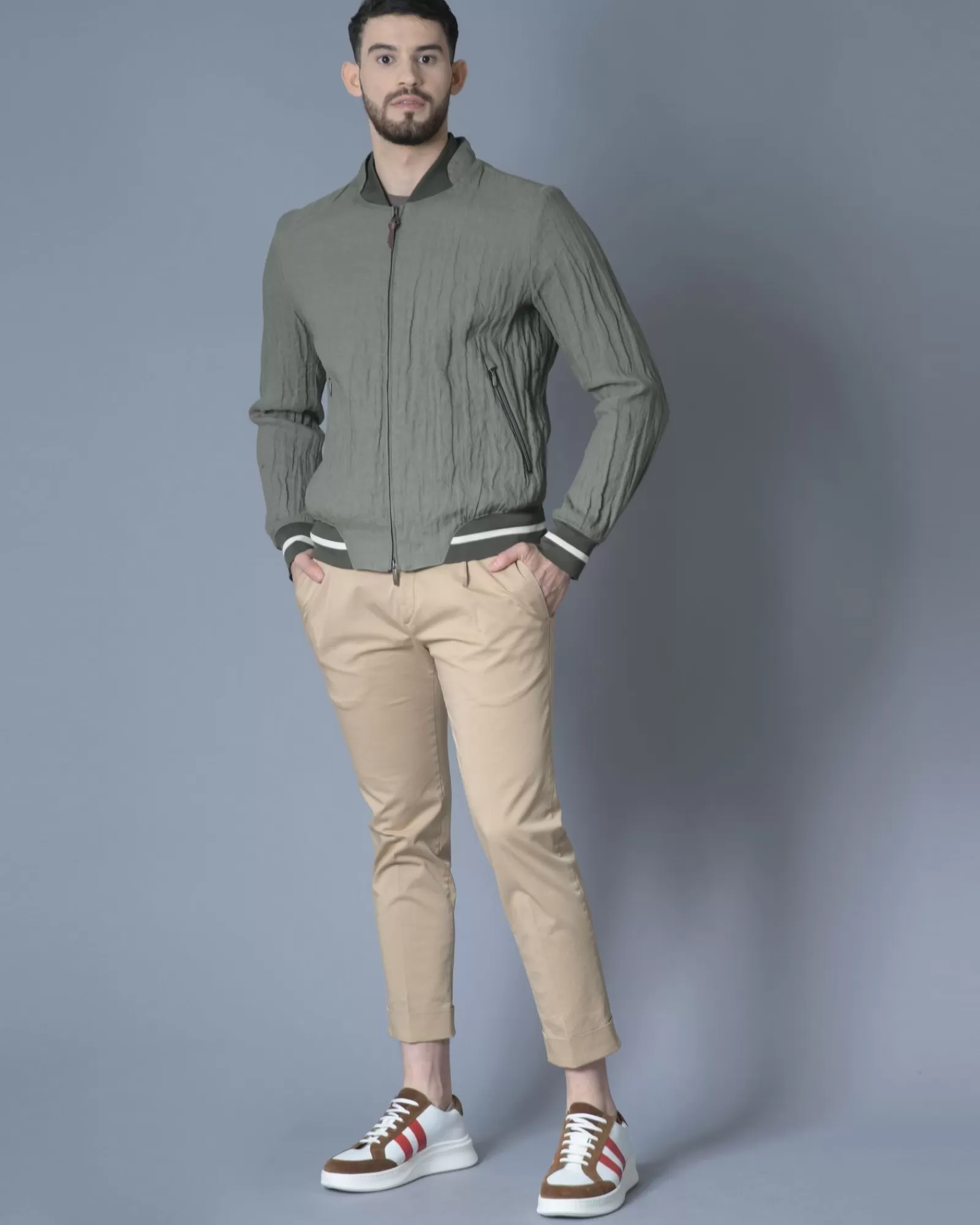 La Piscine Paris Pantalon en coton et stretch plissé Not to be found Beige Hot