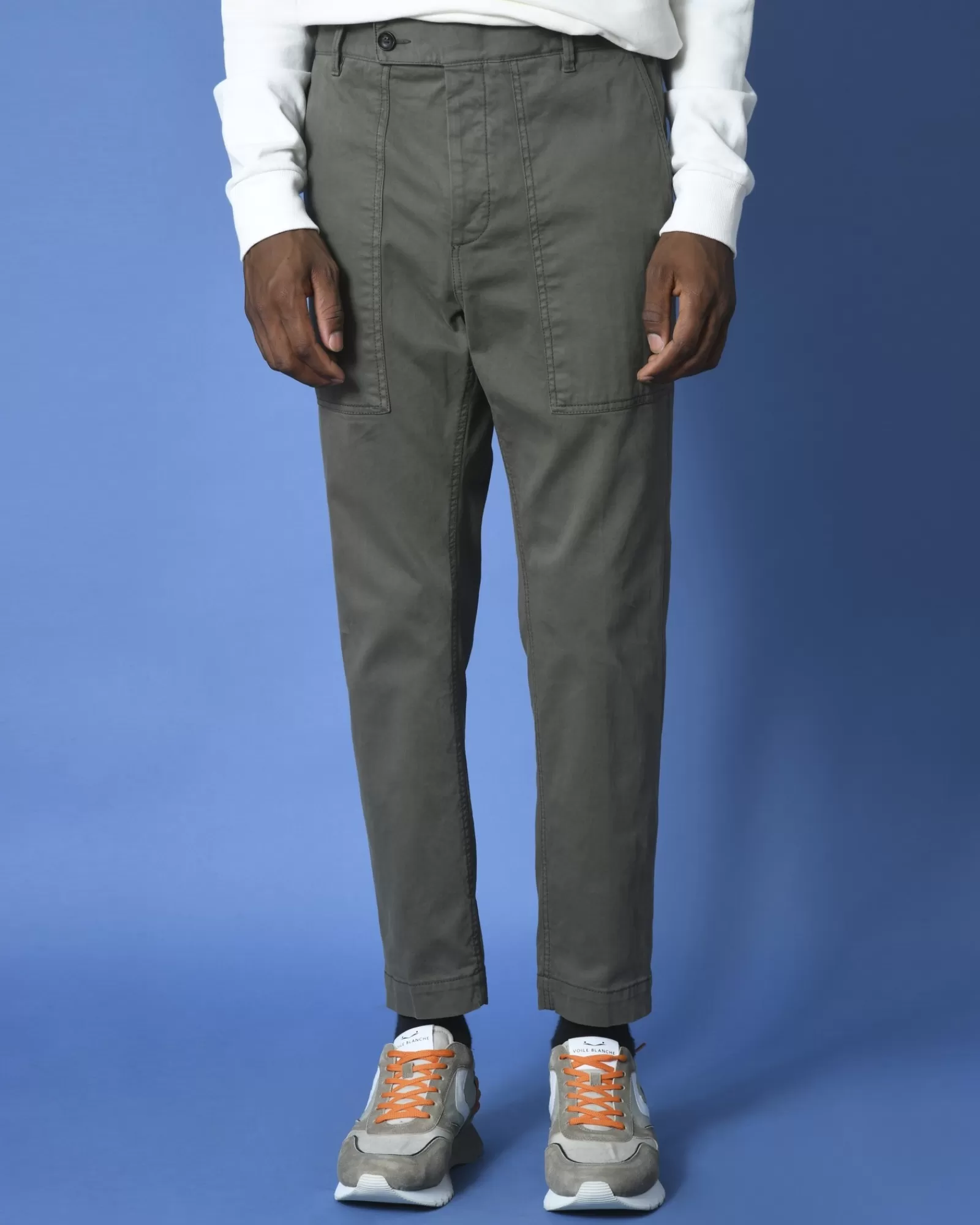 La Piscine Paris Pantalon en coton à poches cargos Ly Adams Kaki Fashion