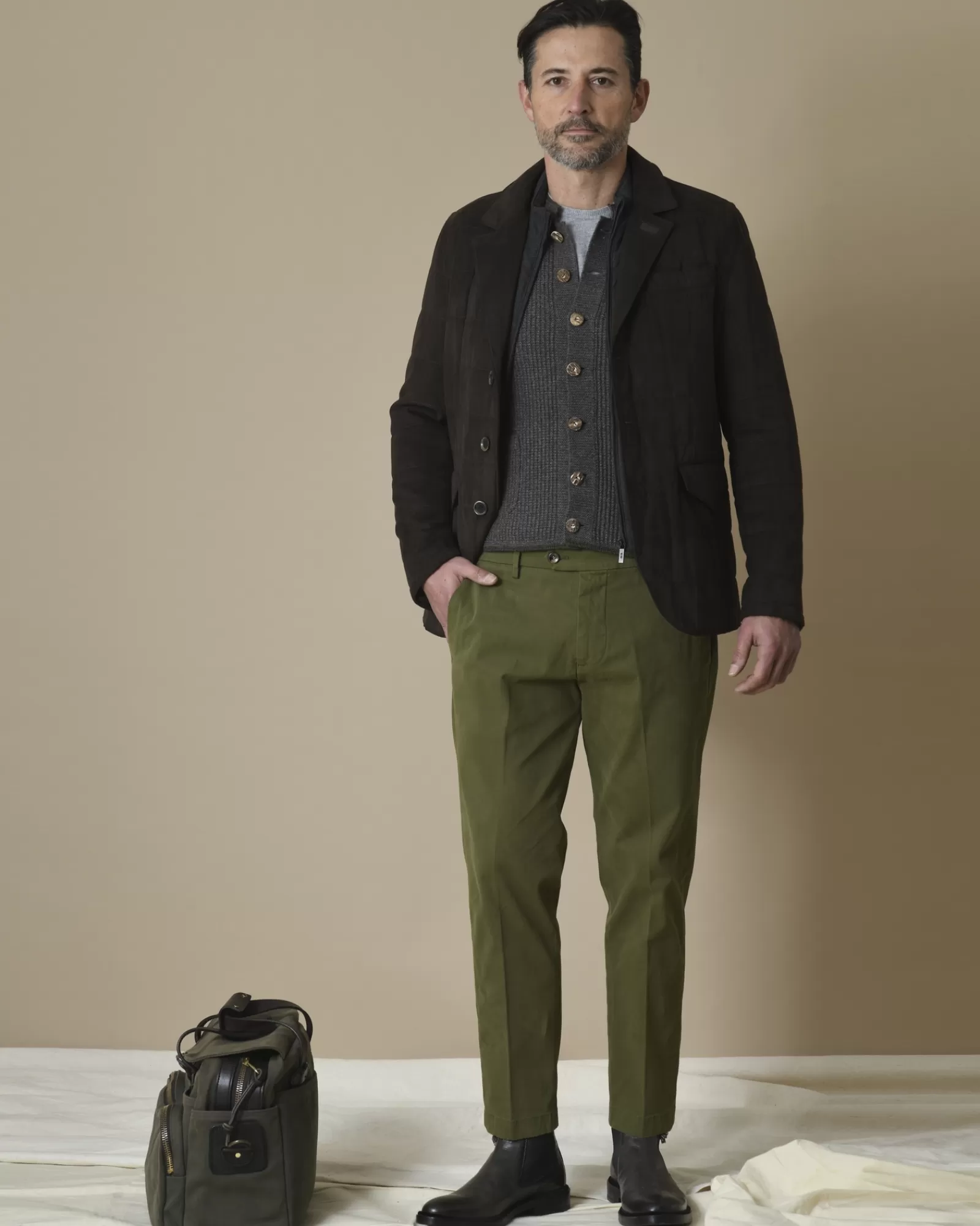La Piscine Paris Pantalon en coton Cruna Kaki Flash Sale